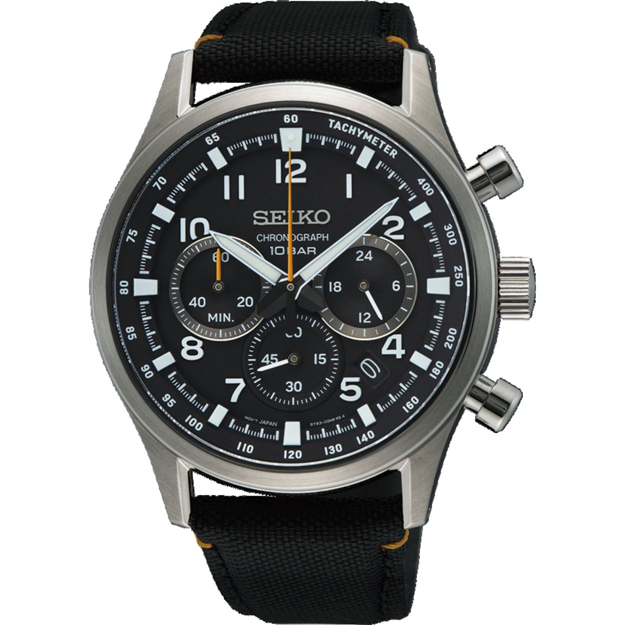 Dit is een herenhorloge van het merk Seiko. Het is een chronograaf horloge gemaakt van staal. De diameter van de kast is 43 mm en de kast is 11.6 mm dik.
De verdere specificaties van het horloge zijn als volgt:
Kastvorm: rond
Kastkleur: zwart
Kastmateriaal: staal
Bandbreedte: 22 mm
Bandlengte: 268 mm
Sluiting: gesp
Wijzerplaatkleur: zwart
Glassoort: saffier glas
Waterdichtheid: 10 ATM
Techniek: quartz