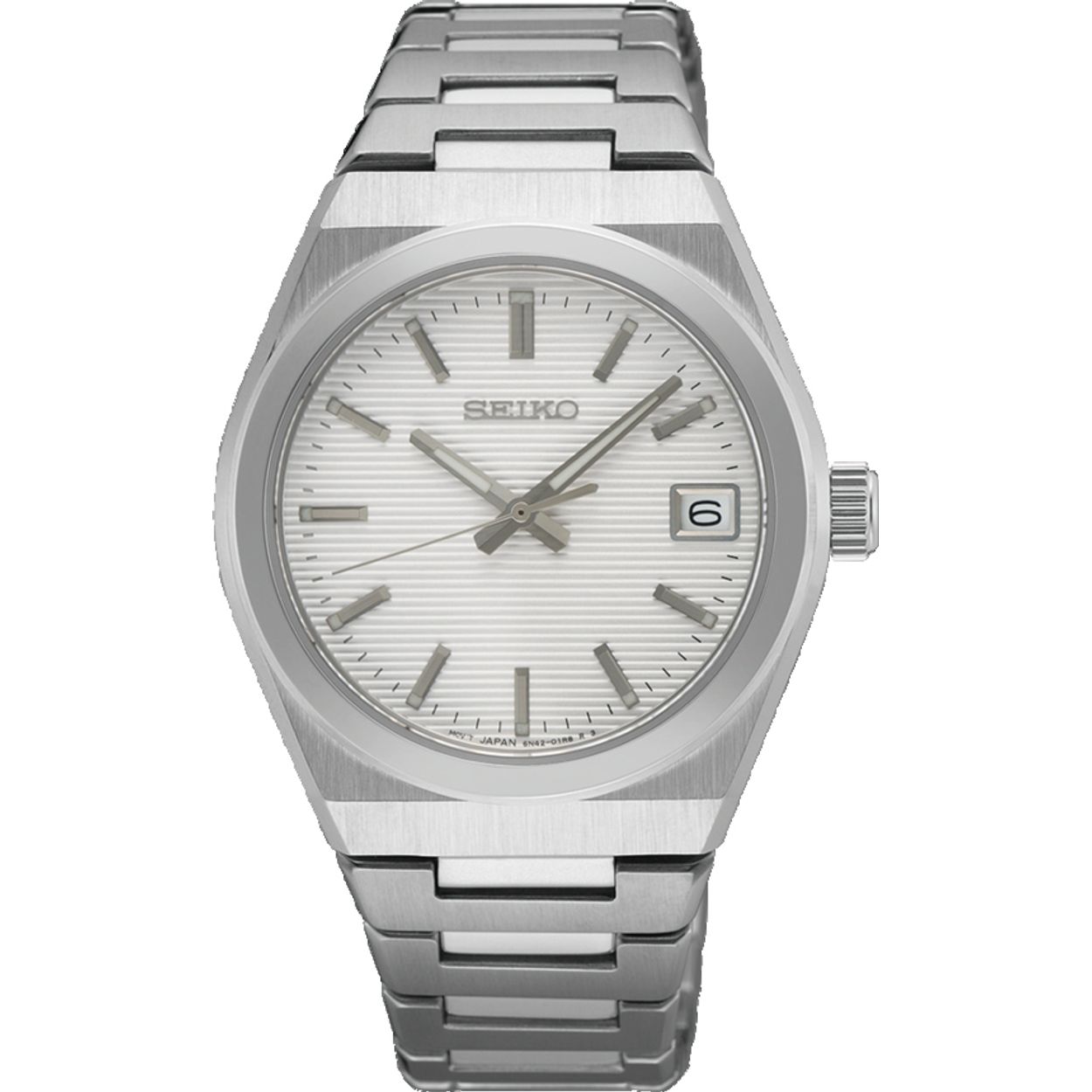 Dit is een dameshorloge van het merk Seiko. Het is een analoog horloge gemaakt van staal. De diameter van de kast is 34 mm en de kast is 8.2 mm dik.
De verdere specificaties van het horloge zijn als volgt:
Kastvorm: rond
Kastkleur: zilverkleurig
Kastmateriaal: staal
Bandbreedte: 16 mm
Bandlengte: 224 mm
Sluiting: vouwsluiting met drukker
Wijzerplaatkleur: wit
Glassoort: saffier glas
Waterdichtheid: 10 ATM
Techniek: quartz