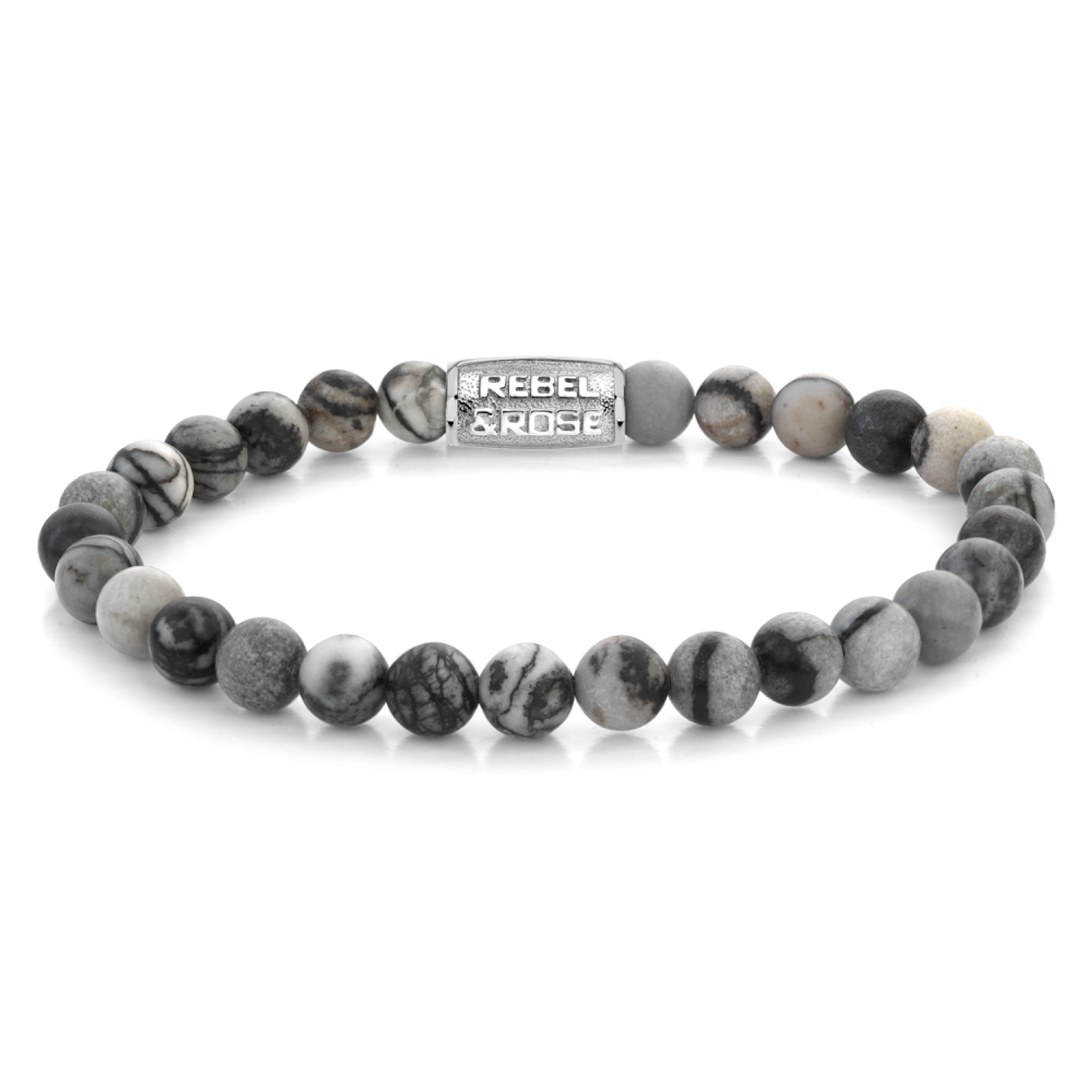 Armband van het merk Rebel & Rose. De armband heeft een hoogwaardige elastische stretch koord, met 6mm van Agaat.