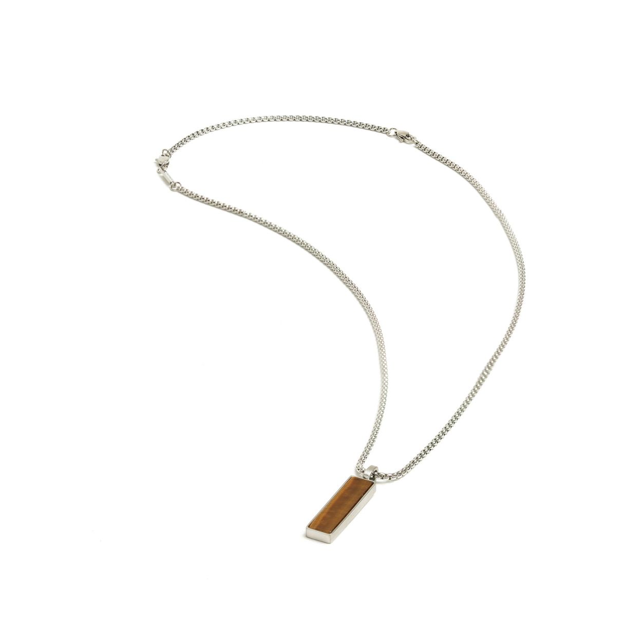 Galli Silver Tiger halsketting van het merk Gemini.
De Galli Silver Tiger ketting is gemaakt van duurzaam roestvrij staal en afgewerkt met tijgeroogsteen. Deze steen wordt ook wel “de steen van de krijgers” genoemd. Het is een krachtige natuursteen die je beschermt tegen negatieve invloeden van buitenaf. Er wordt ook geloofd dat het je moed, kracht en doorzettingsvermogen vergroot.
De lengte is 45+10 cm.