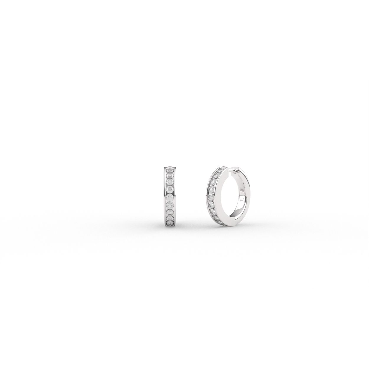Ti Sento - Zilveren klapcreolen met zirconia - 7973ZI