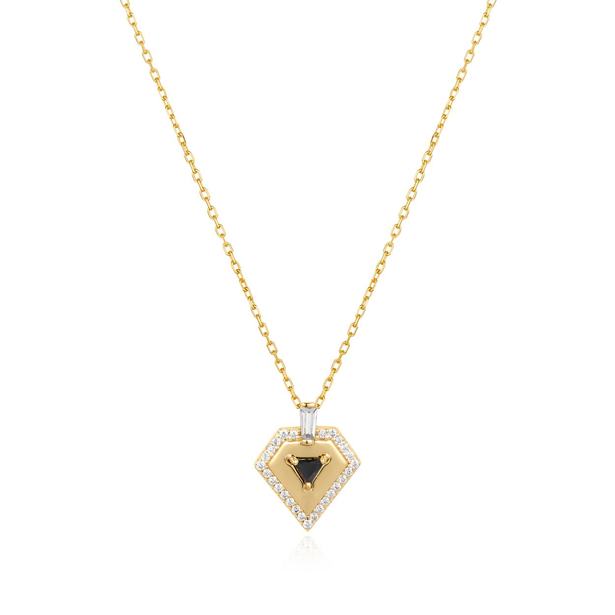 Verfraai je juwelengarderobe met onze unieke ketting. Met een hanger in de vorm van een diamant is ons sieraad versierd met kubieke zirkonia stenen met prachtig vakmanschap, statement genoeg om alleen te dragen of gestapeld met andere kettingen. 

HET MERK
Geïnspireerd door de laatste fashion trends is Ania Haie het toonaangevende sieradenmerk voor hoogkwalitatieve maar ook betaalbare zilveren sieraden, zonder op de kwaliteit in te leveren. Iedere collectie is gebaseerd op de laatste catwalktrends, waardoor Ania Haie snel tot hét sieradenmerk voor stijlbewuste consumenten is verkozen. Elk sieraad wordt ontworpen om te combineren met andere sieraden waardoor je je eigen look kunt creëren. Maar ook zijn Ania Haie sieraden opvallend genoeg om op zichzelf te dragen.

SPECIFICATIES
- Ania Haie
- Ketting
- Lengte 48cm
- 925 zilver met gold/ rhodium plating
- AH N059-05G