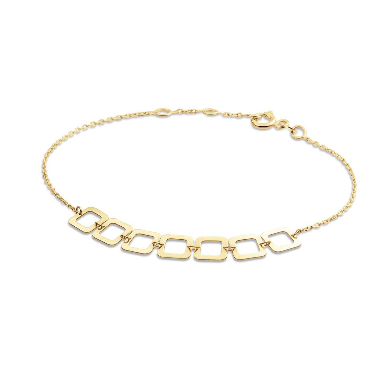 De inspiratiebron voor de 14 karaat gouden Laguna Bracelet is het water rondom Venetie. Doordat het gebouwd is op kleine eilanden lijkt het te zweven, vandaar de open schakels. Combineer jij deze blikvanger met de Laguna Necklace?

