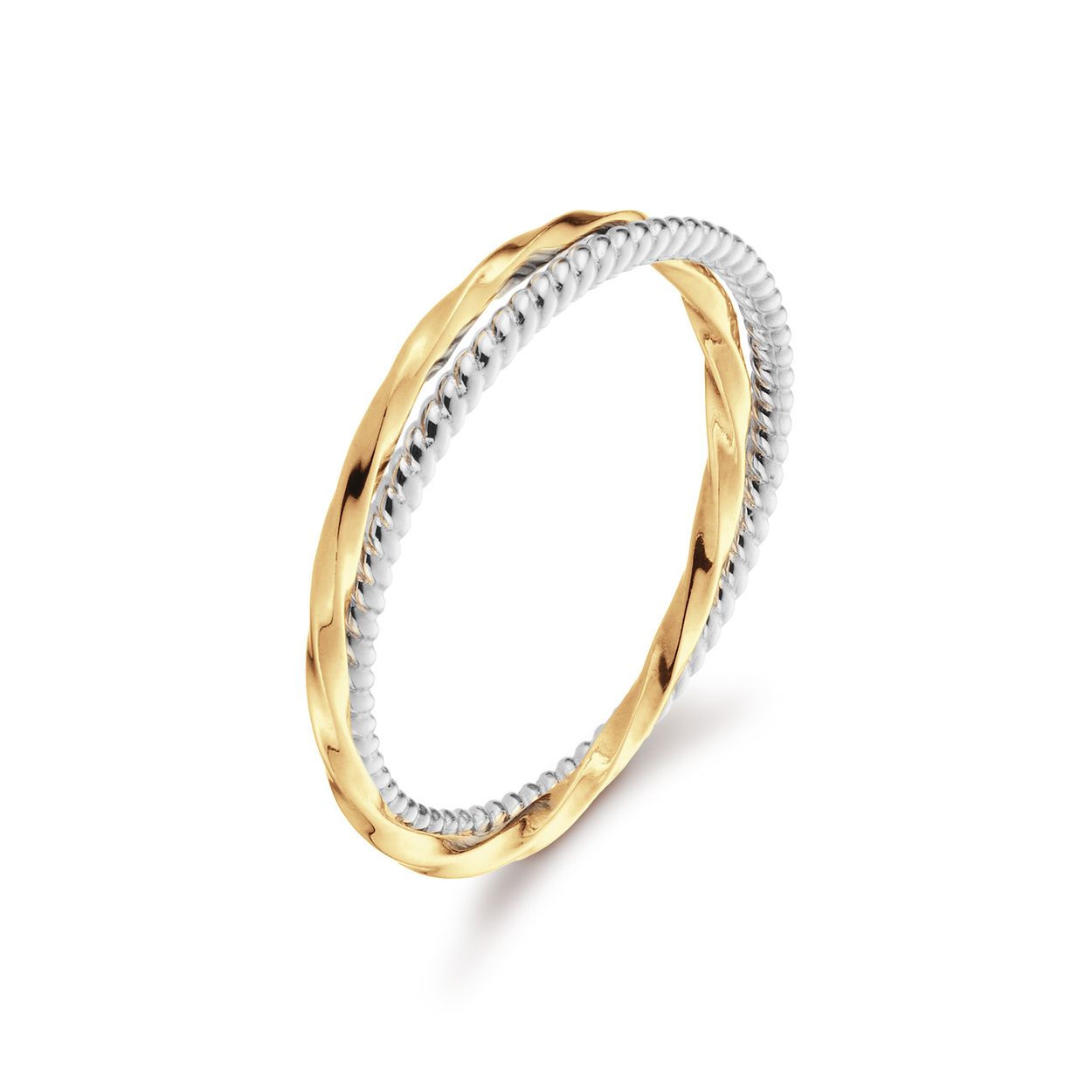 De Gondola ring bestaat uit een geelgouden ring en een witgouden ring. Een prachtige combinatie dat gezien wordt als eye-catcher! Combineer deze ring met andere ringen uit mijn collectie!

Venetian Diary Als je aan een betoverende stad denkt, waar je kunt verdwalen in smalle straatjes en waar gondels je meenemen langs de mooiste gebouwen en architectuur. Waar op iedere hoek iemand spontaan in een serenade kan uitbarsten. Aan welke stad denk je dan? Juist, het Italiaanse Venetië. Mysterieus, betoverend en romantisch. Een stad met elegante grachten, prachtige pleinen en kleurrijke mensen. Een stad waar ik mijn hart aan heb verloren. 

Het merk
Jackie is hét 14 karaat gouden on trend sieradenmerk. De collecties zijn geïnspireerd op de reizen die ik maak, van stedentrips tot exotische oorden. Elk gouden sieraad is helemaal van nu, handgemaakt door Europese goudsmeden en vervaardigd van overwegend gerecycled goud met echte edelstenen en zoetwaterparels. Elke collectie is dan ook met veel liefde en passie samengesteld. Mijn Jackie sieraden zijn de perfecte finishing touch voor iedere outfit!

Specificaties
- Ring
- Materiaal: 14 Karaat - Bicolor - 585
- 2 bands
- Maat 54