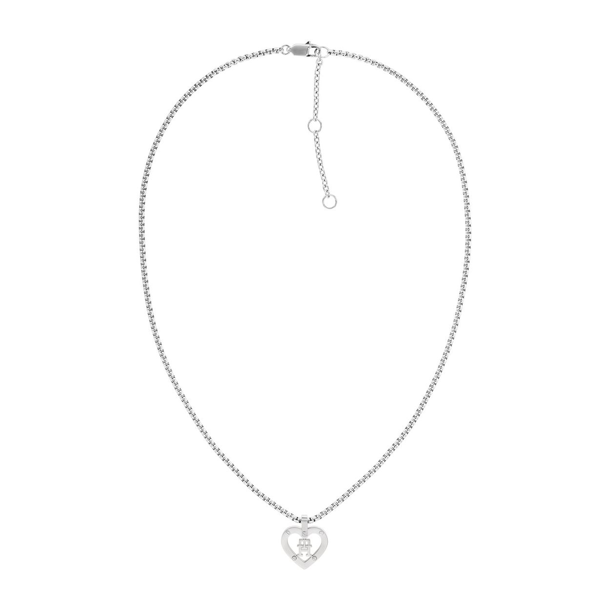 Tommy Hilfiger Jewels TJ2780917 Ketting Dames Staal 45cm
Deze ketting van Tommy Hilfiger uit de jewelry serie MONOGRAM HEARTS met nr: TJ2780917 is een opvallend model. De zilverkleurige stalen dames ketting heeft een venetiaanse schakel met een harthanger. In het midden van het opengewerkte hart zit het Tommy Hilfiger monogram. Door de exrta tussenogen is de ketting op meerdere lengtes te dragen, zowel op 40, 42,5 en op 45cm. Ook leuk te combineren met andere armbanden en sieraden van Tommy Hilfiger.

Het merk:
Tommy Hilfiger is wereldwijd één van de grootste designer lifestyle merken en is internationaal bekend om haar classic American cool stijl. De sieraden zijn voor dames en heren met een eigen stijl, die niet bang zijn om dit aan de wereld te laten zien.

Specificaties:
- Fijne schakelketting zilverkleurig
- Materiaal: Staal
- Totale lengte 45cm
- Dames sieraad