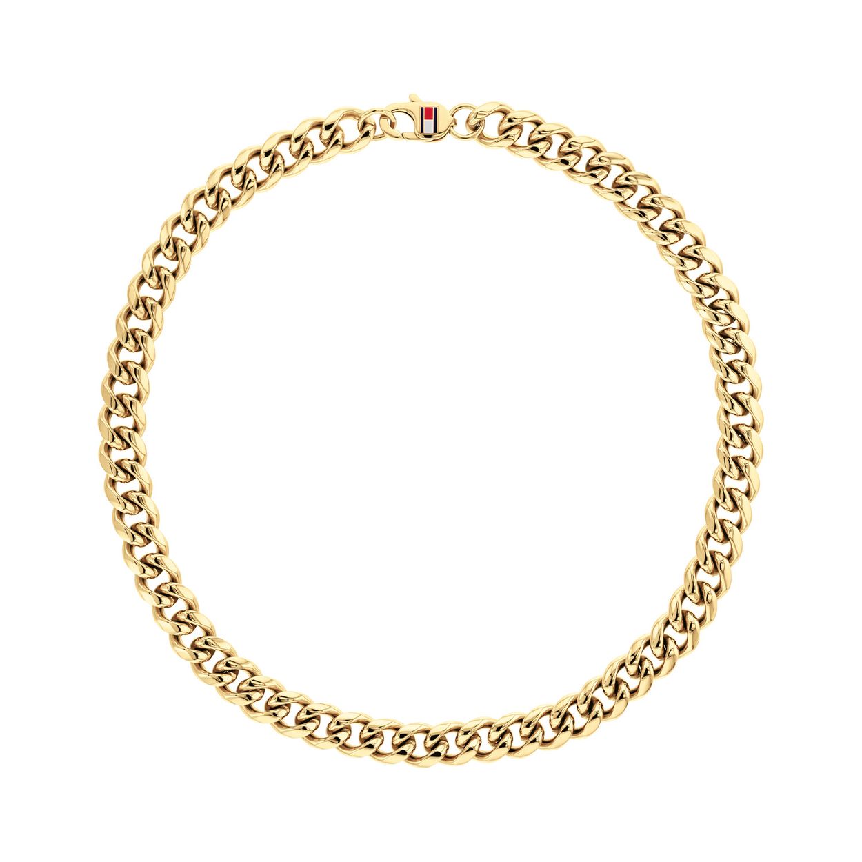 Tommy Hilfiger Jewels TJ2790605 Ketting Heren Staal 45cm
Deze ketting van Tommy Hilfiger uit de jewelry serie WILD met nr: TJ2790654 is een opvallend stoer model. De stalen goudkleurige heren gourmet schakelketting heeft grove schakels en sluit met een karabijnslot waar het gekeurde Tommy logo in verwerkt is. De lengte van deze ketting is 45cm. Ook leuk te combineren met andere sieraden van Tommy Hilfiger.

Het merk:
Tommy Hilfiger is wereldwijd één van de grootste designer lifestyle merken en is internationaal bekend om haar classic American cool stijl. De sieraden zijn voor dames en heren met een eigen stijl, die niet bang zijn om dit aan de wereld te laten zien.

Specificaties:
- Stalen grove ketting 
- Gourmet schakel
- Lengte 45cm
- Heren sieraad