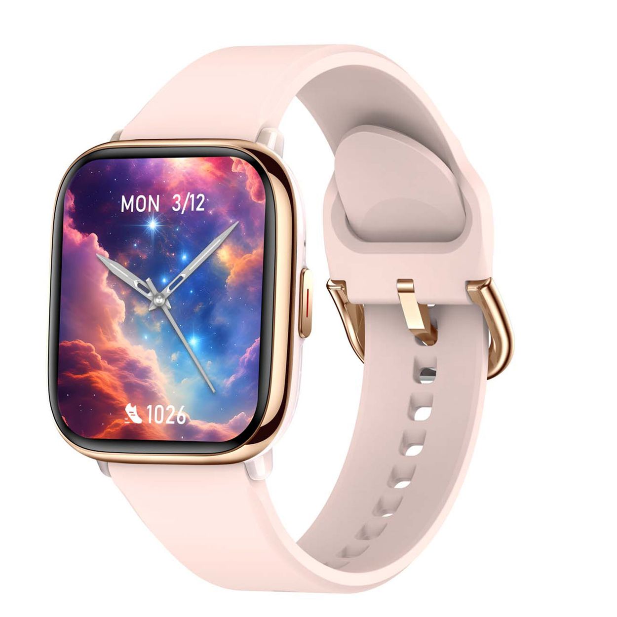 SMARTY2.0 SW081C Smartwatch Alloy Staal 40x35mm
Dit Smarty Smartwatch horloge met nr: SW081C is een stap in de toekomst. De rosékleurige kast is gemaakt van metaal met een gehard glas. Aan de kast zit een roze siliconen band met een gespsluiting. Het rechthoekige horloge heeft een afmeting van 40x35mm en is spatwaterdicht. Een mooi tussenmaatje voor alle polsen geschikt. Deze smartwatch is sportief, stijlvol, maar zeker gebruiksvriendelijk. Om door apps, berichten en tekst te bladeren hoeft je alleen maar op het glas te tikken of de knop te gebruiken. 

Merk:
SMARTY2.0
Smartwatches verbinden je met de wereld. 
SMARTY2.0 biedt een brede keuze aan vormen en functionaliteiten. Een ronde of rechthoekige smartwatch? Eentje voor de smalle pols? Een ladies watch of een kids watch?  SMARTY2.0 heeft het allemaal.
De keuze qua functionaliteiten is onuitputtelijk: bluetooth bellen, stappenteller, hartslag- en bloeddrukmeter,  meerdere verschillende sporttrackers, menstruatie en ovulatie herinneringen, ingebouwde GPS, vind mijn smartphone en heel veel meer. Maak je eigen keuze.
Iedere SMARTY werkt zowel met iOS als met Android en is moeiteloos via een QR-code te koppelen met iedere mobiele telefoon. Misschien wel dé makkelijkste smartwatch voor iedereen.
SMARTY2.0 staat voor hoge kwaliteit in een betaalbaar prijssegment: € 79 - € 199.

Highlights:
- Geschikt voor Android en iOS  
- De Smartwatch heeft Bluetooth call 
- Hoge batterij efficientie
- 24 uur hartritme meting
- Bevat smart music 
- Door de verschillende meters en tellers is het mogelijk om onder andere de hartslag, stappen, snelheid, slaap, luchtdruk, stress, hoogte- en diepte te meten
- D.m.v. de ingebouwde GPS, is het mogelijk om offline te navigeren en achteraf je route terug te kijken (zonder dat de telefoon in de buurt is)
- Stof,- Waterdichtheid: IP68
