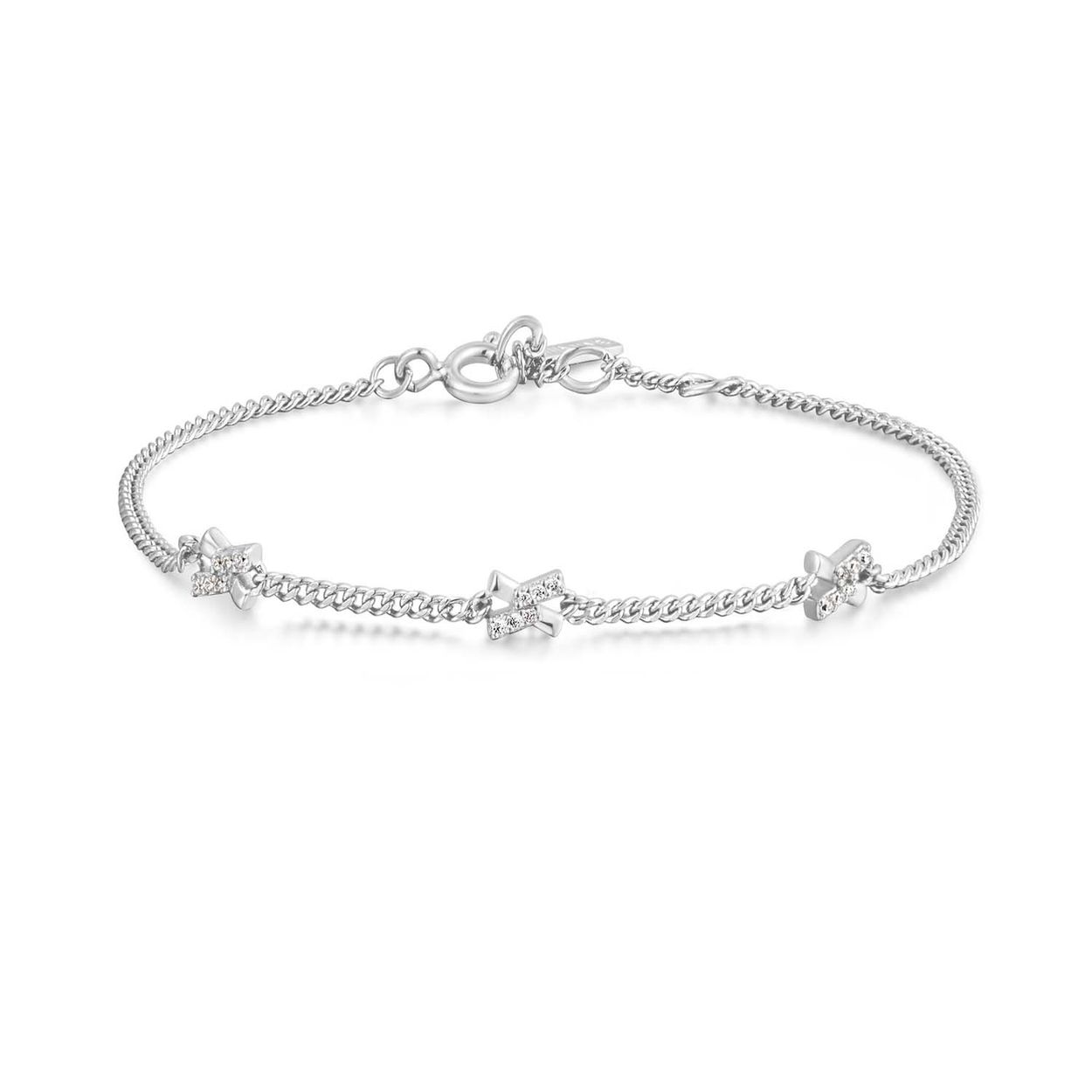 AH B061-03H
 Maak je klaar om te schitteren met onze kruis-station armband. Het ontwerp is afgewerkt met de schittering van zirkonia steentjes en komt uit de laatste kruistrends van dit seizoen. Maak van deze armband je pronkstuk of combineer hem met je opvallende kettingen. 

HET MERK
Geïnspireerd door de laatste fashion trends is Ania Haie het toonaangevende sieradenmerk voor hoogkwalitatieve maar ook betaalbare zilveren sieraden, zonder op de kwaliteit in te leveren. Iedere collectie is gebaseerd op de laatste catwalktrends, waardoor Ania Haie snel tot hét sieradenmerk voor stijlbewuste consumenten is verkozen. Elk sieraad wordt ontworpen om te combineren met andere sieraden waardoor je je eigen look kunt creëren. Maar ook zijn Ania Haie sieraden opvallend genoeg om op zichzelf te dragen.

SPECIFICATIES
- Ania Haie
- Armband fijn kruis Zirkonia
- 925 zilver met gold/ rhodium plating
- Lengte 18,5cm
- AH B061-03H