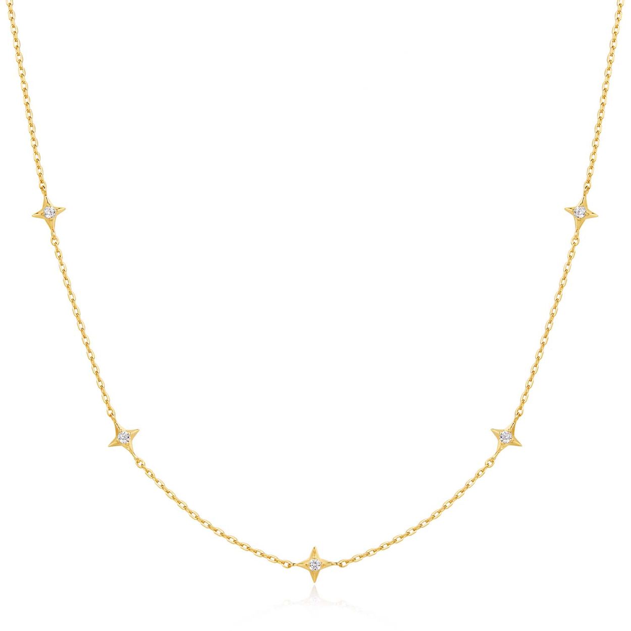 AH N061-04G
Onze sterrenketting is prachtig ingetogen en delicaat en is de perfecte keuze voor een gelaagde kettinglook. Houd je look eenvoudig of maak er laagjes van met een trendy dikke zilveren ketting of onze kenmerkende ketting.

HET MERK
Geïnspireerd door de laatste fashion trends is Ania Haie het toonaangevende sieradenmerk voor hoogkwalitatieve maar ook betaalbare zilveren sieraden, zonder op de kwaliteit in te leveren. Iedere collectie is gebaseerd op de laatste catwalktrends, waardoor Ania Haie snel tot hét sieradenmerk voor stijlbewuste consumenten is verkozen. Elk sieraad wordt ontworpen om te combineren met andere sieraden waardoor je je eigen look kunt creëren. Maar ook zijn Ania Haie sieraden opvallend genoeg om op zichzelf te dragen.

SPECIFICATIES
- Ania Haie
- Collier met sterren zirkonia
- 925 zilver met gold/ rhodium plating
- Lengte 45,5cm
- AH N061-04G