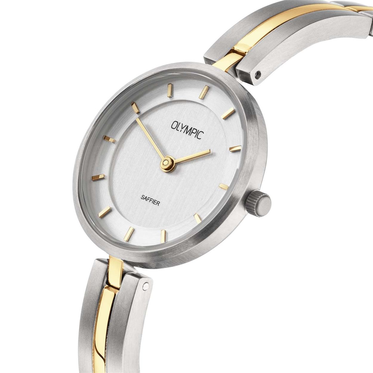 Olympic OL1DTT003B Titanium Horloge Dames Bocolor 26mm 
Dit unieke Olympic horloge met artikelnummer: OL1DTT003B is een classic dameshorloge. Het horloge heeft een ronde titanium kast met een zilverkleurige bewerkte wijzerplaat met streepjes als uursaanduiding en fijne strakke wijzers. Aan de kast zit een mat glanzende bicolor titanium schakelband met kliksluiting. Het horloge heeft een saffierglas, een doorsnee van 26mm en is 3ATM.

Het merk:
Een mooi horloge hoeft niet duur te zijn! Het Nederlandse horlogemerk Olympic levert stoere chronografen, slimline series, digitale uurwerken en elegante dameshorloges. De prijs-kwaliteitverhouding staat bij Olympic hoog in het vaandel met prijzen die uiteenlopen van € 34,95 tot en met € 159,00.

100% Nederlands ontwerp, waterdicht en standaard 3 jaar fabrieksgarantie.

Specificaties:
- Ronde kast Ø 26mm
- Titanium horlogekast
- Zilverkleurige wijzerplaat
- Titanium schakelband
- 3ATM 
- Standaard 3 jaar fabrieksgarantie
- Saffierglas