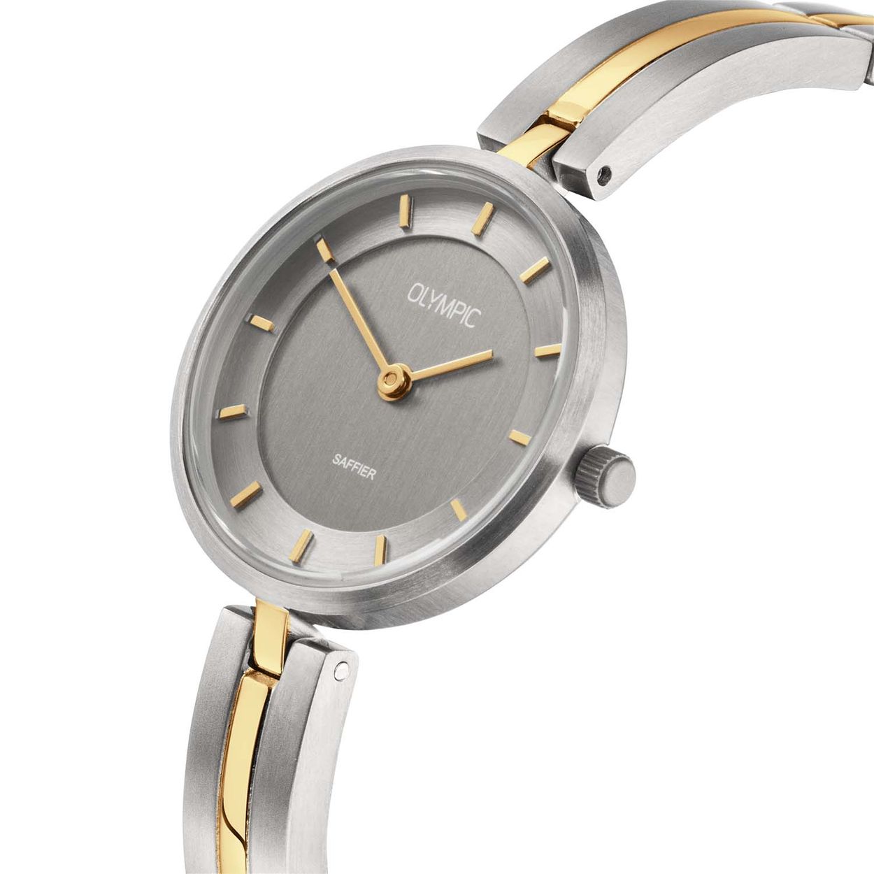 Olympic OL1DTT004B Titanium Horloge Dames Bicolor 26mm 
Dit unieke Olympic horloge met artikelnummer: OL1DTT004B is een classic dameshorloge. Het horloge heeft een ronde titanium kast met een grijze bewerkte wijzerplaat met streepjes als uursaanduiding en fijne strakke wijzers. Aan de kast zit een mat glanzende bicolor titanium schakelband met kliksluiting. Het horloge heeft een saffierglas, een doorsnee van 26mm en is 3ATM.

Het merk:
Een mooi horloge hoeft niet duur te zijn! Het Nederlandse horlogemerk Olympic levert stoere chronografen, slimline series, digitale uurwerken en elegante dameshorloges. De prijs-kwaliteitverhouding staat bij Olympic hoog in het vaandel met prijzen die uiteenlopen van &euro; 34,95 tot en met &euro; 159,00.

100% Nederlands ontwerp, waterdicht en standaard 3 jaar fabrieksgarantie.

Specificaties:
- Ronde kast &Oslash; 26mm
- Titanium horlogekast
- Grijze wijzerplaat
- Titanium schakelband
- 3ATM 
- Standaard 3 jaar fabrieksgarantie
- Saffierglas