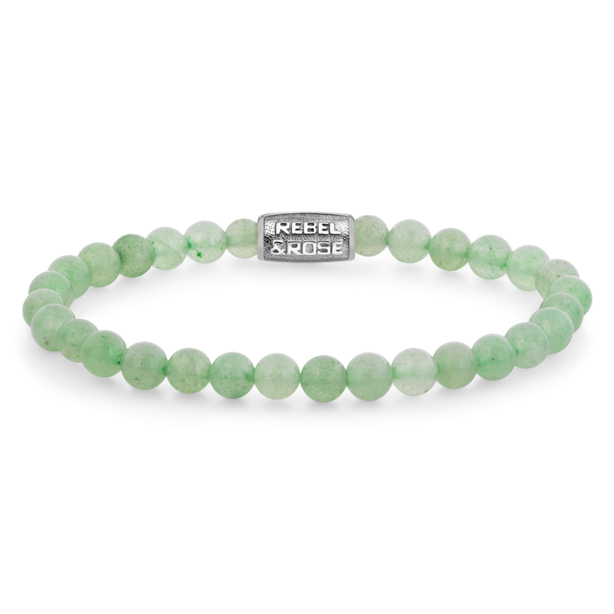 Armband van het merk Rebel & Rose. De armband heeft een hoogwaardige elastische stretch koord, met 6mm van Aventurien.