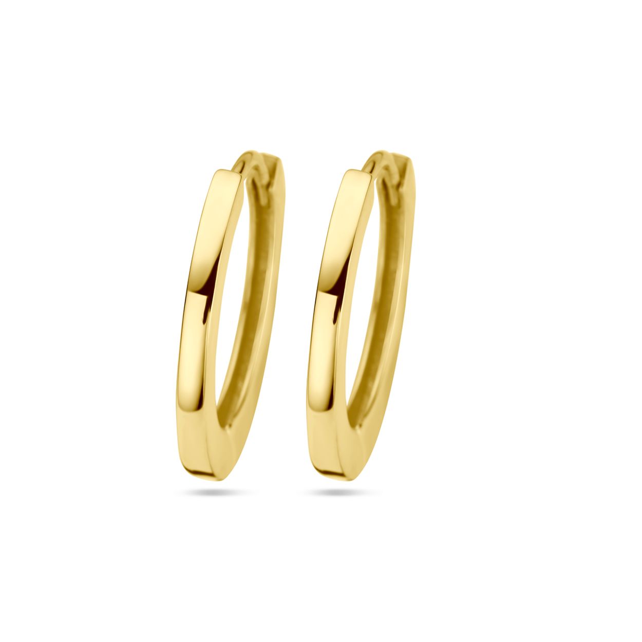 14k Geelgouden klapoorringen met een afmeting van 17x1.5mm.