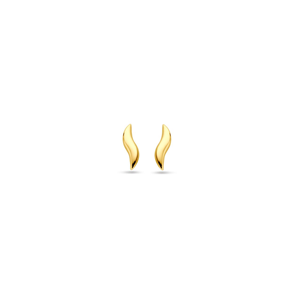 14k Geelgouden oorknoppen met een afmeting van 7.5x2mm.