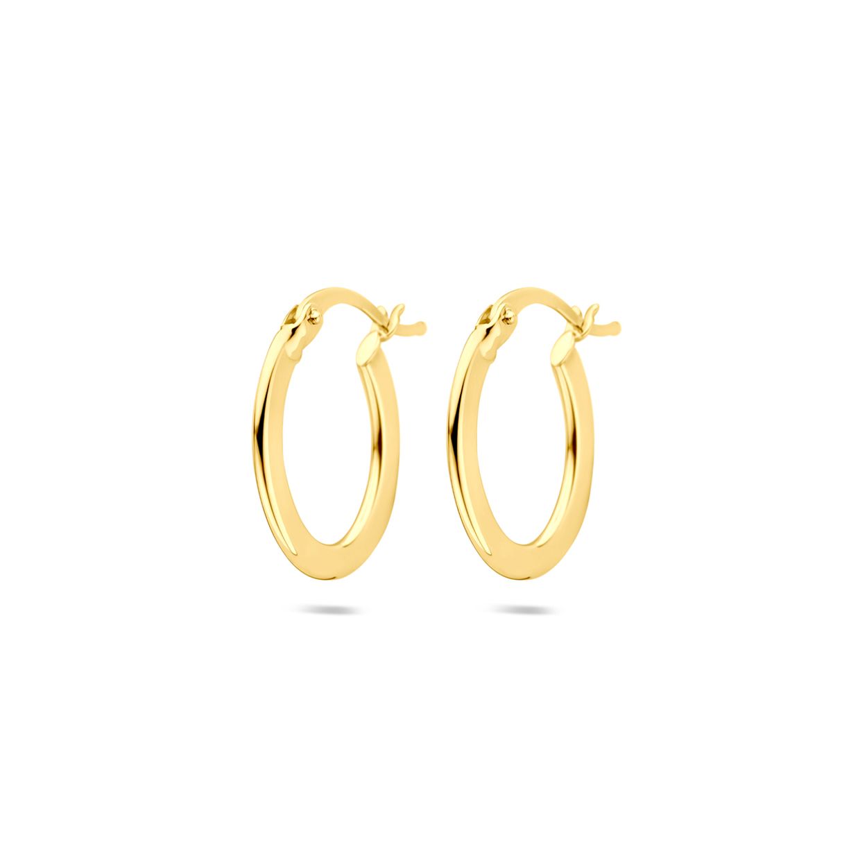 14k Geelgouden oorringen met een afmeting van 19x1mm.