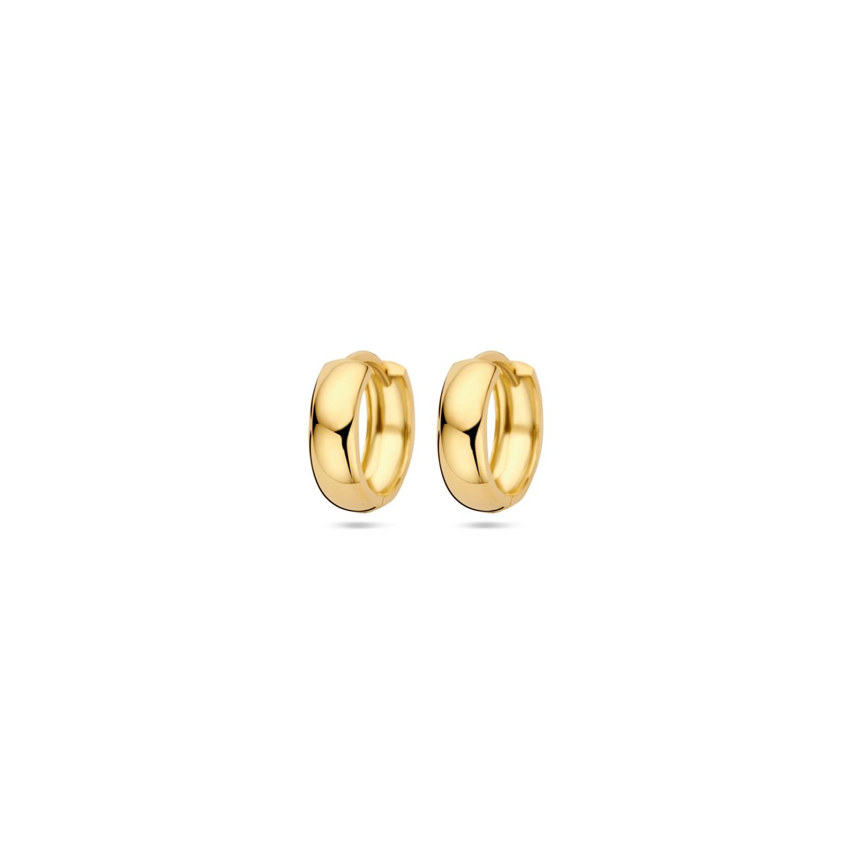 9k Geelgouden klapoorringen met een afmeting van 13x4mm.