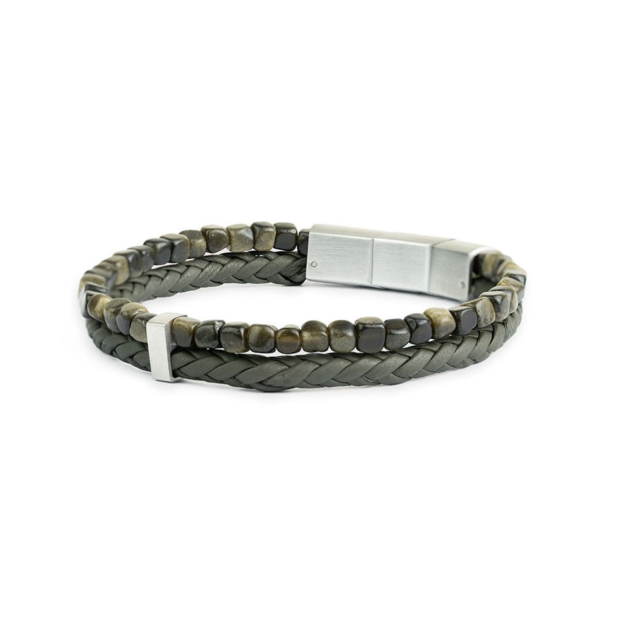 Double Green armband van het merk Gemini.
De lengte is 22-23 cm (XXL).