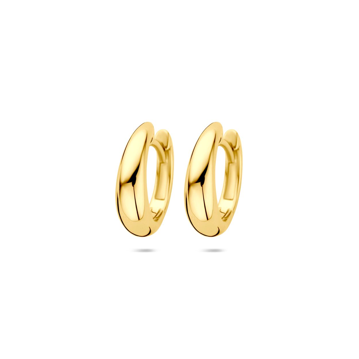 14k Geelgouden klapoorringen met een afmeting van 14x4.5mm.