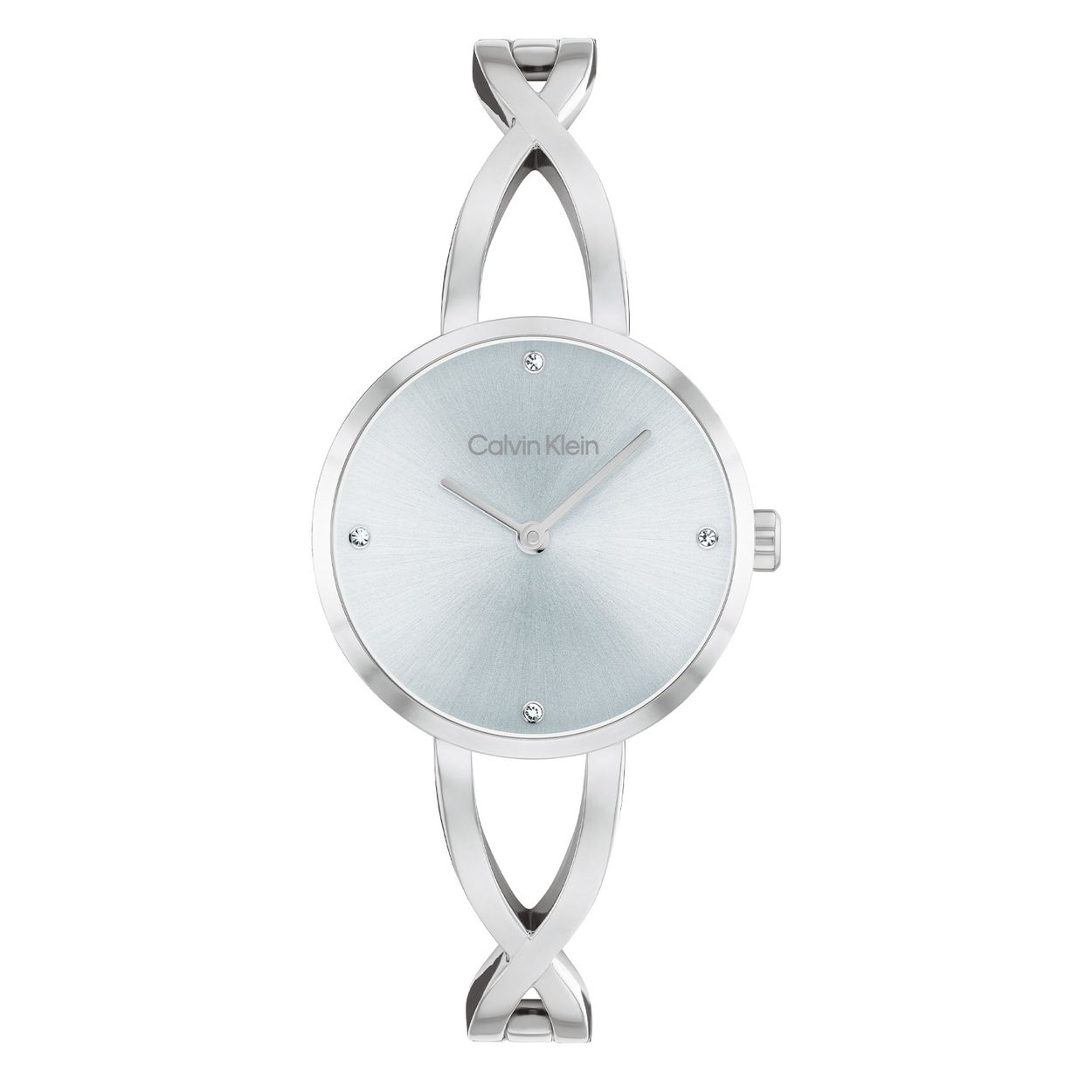 Calvin Klein CK25100058 Dames Sculpted Embrace Horloge 28mm 
Dit Calvin Klein dameshorloge met nr CK25100058 is een klassiek ontwerp. De stijlvolle ronde stalen kast heeft een gladde bezel, een blauwe sunray wijzerplaat met fijne wijzers en op de 3,6,9 en 12 heeft het een kristal als uursaanduiding. Strak aan de kast zit een stalen fijne bangle band die uitloopt in schakels en daar te verstellen is op maat. Het elegante dameshorloge heeft een mineraalglas, een doorsnee van 28mm en is 3ATM.

OVER CALVIN KLEIN
Calvin Klein is een wereldwijd lifestylemerk dat gewaagde, vooruitstrevende idealen en een verleidelijke, vaak minimalistische, esthetiek nastreeft. Calvin Klein werd groot in de jaren 70 door haar mode- en merkjeans collecties. In de jaren 80 lanceerde Calvin Klein haar spraakmakende ondergoed dat uitdrukkelijk van logo &rsquo;s voorzien was. Vanwege het grote succes is het merk ook succesvol uitgerold in Accessoires, Parfums, Home, Brillen, Golf, Horloges en Sieraden.
Sinds de oprichting in 1968 door Calvin Klein, heeft het merk haar reputatie opgebouwd als leider in de Amerikaanse mode, dankzij een cleane esthetiek en innovatieve ontwerpen. Calvin Klein wil haar publiek verleiden en inspireren door middel van provocerende beelden en opvallende ontwerpen die prikkelen. 

SPECIFICATIES:
- Mineraalglas
- Stalen kast
- Blauwe wijzerplaat 
- Stalen bangle band
- Rechte kastvorm, &Oslash; 28mm
- 3ATM