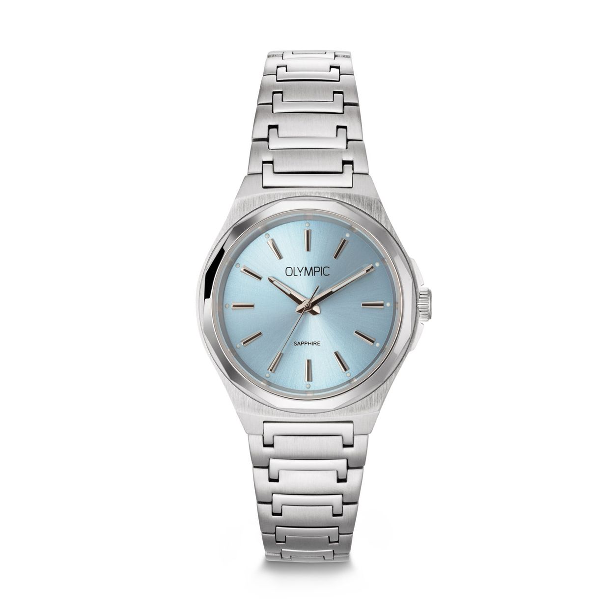 Olympic OL66DSS026 Momentum Horloge Dames Staal 32mm 
Dit unieke Olympic horloge met artikelnummer: OL66DSS026 is een classic dameshorloge. Het horloge heeft een stalen kast met een glanzende bezel, een blauwe wijzerplaat met streepjes als uursaanduiding en fijne wijzers. Aan de kast zit een stalen schakelband met een vouwsluiting. Het horloge heeft een saffierglas, een doorsnee van 32mm en is 5ATM.

Het merk:
Het Nederlandse horlogemerk Olympic levert stoere chronografen, slimline series, digitale uurwerken en elegante dameshorloges. De prijs-kwaliteitverhouding staat bij Olympic hoog in het vaandel met prijzen die uiteenlopen van &euro; 34,95 tot en met &euro; 159,00.

100% Nederlands ontwerp, waterdicht en standaard 3 jaar fabrieksgarantie.

Specificaties:
- Ronde kast &Oslash; 32mm
- Stalen horlogekast
- Blauwe wijzerplaat
- Stalen schakelband
- 5ATM 
- Standaard 3 jaar fabrieksgarantie
- Saffierglas