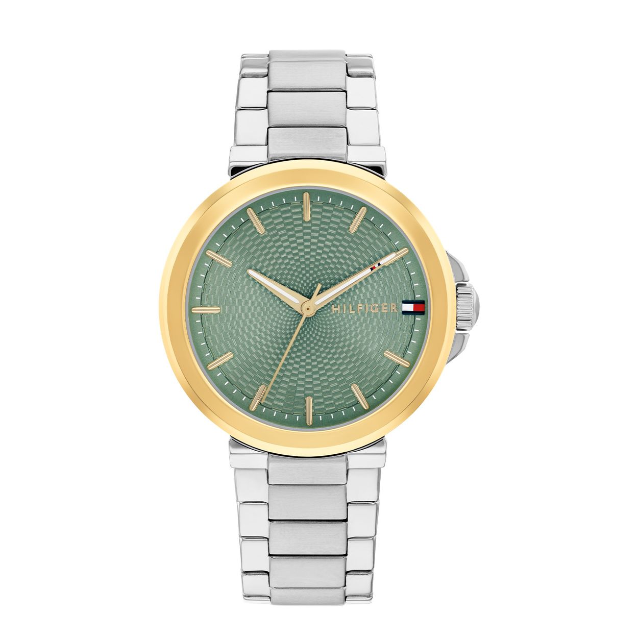 Tommy Hilfiger TH1782778 Horloge Dames Staal Zilverkleurig 34mm
Dit specifieke horloge van Tommy Hilfiger uit de Lori serie met artikelnr: TH1782778 is een luxe dameshorloge die niet in je collectie mag ontbreken. Het stalen dameshorloge heeft een ronde stalen kast met een gladde goudkleurige bezel en een groene wijzerplaat met fijne wijzers en uurstrepen. Direct aan de kast zit een zilverkleurige schakelband met vouwsluiting. Het horloge heeft een mineraalglas, een afmeting van 34mm en is 5ATM.  

Het merk:
Sinds de lancering van het merk in 1985 is Tommy Hilfiger wereldwijd bekend geworden als pionier van de klassieke Amerikaanse coole stijl. Geïnspireerd door de iconische popcultuur en het Amerikaanse erfgoed. De dames en herencollectie van dit seizoen bestaan uit minimalistische silhouetten en rustieke lederen details. De herenhorlogecollectie biedt iconische uurwerken met roestvrijstalen, lederen en siliconen banden.

Specificaties:
- Mineraalglas
- Ronde kast 34mm
- Stalen horlogekast
- Groene wijzerplaat
- Stalen schakelband 
- 5ATM