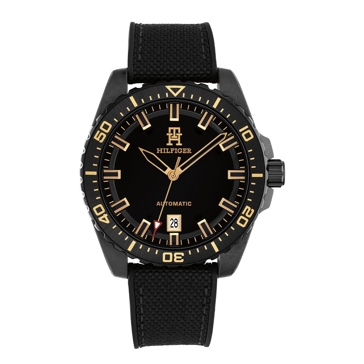 Tommy Hilfiger TH1792159 Horloge Heren Carbon 42mm Automaat
Dit specifieke horloge van Tommy Hilfiger uit de TH85 Carbon serie met artikelnr: TH1792159 is een stoer herenhorloge die niet in je collectie mag ontbreken. Het carbon herenhorloge heeft een zwarte kunststof kast met carbonbewerking en een bedrukte zwarte bezel.Op de zwarte glanzende wijzerplaat is de datum en het logo goed zichtbaar. Dit limited edition model heeft een automatisch uurwerk en loopt op de beweging van de pols. Aan de kast zit een zwarte geweven textiel band met siliconen onderkant. Het horloge heeft een mineraalglas, een afmeting van 42mm en is 5ATM.  

Het merk:
Sinds de lancering van het merk in 1985 is Tommy Hilfiger wereldwijd bekend geworden als pionier van de klassieke Amerikaanse coole stijl. Geïnspireerd door de iconische popcultuur en het Amerikaanse erfgoed. De dames en herencollectie van dit seizoen bestaan uit minimalistische silhouetten en rustieke lederen details. De herenhorlogecollectie biedt iconische uurwerken met roestvrijstalen, lederen en siliconen banden.

Specificaties:
- Mineraalglas
- Ronde kast 42mm
- Carbon horlogekast
- Zwarte wijzerplaat
- Textiel met siliconen horlogeband 
- 5ATM
- Limited Editoin