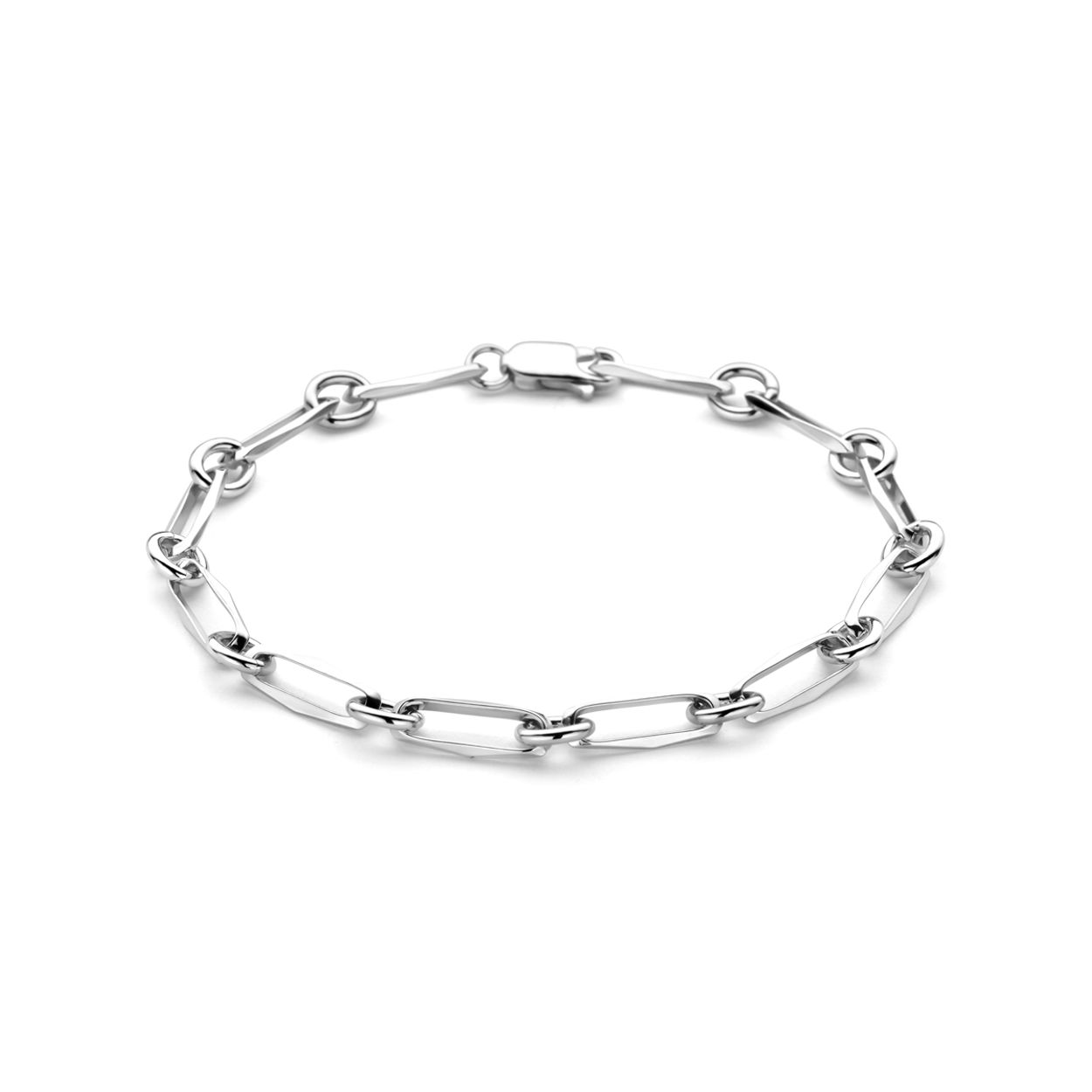 Gerhodineerd 925 zilveren armband met een closed forever schakel van 5mm. De armband is uitgevoerd met karabijnsluiting. Deze closed for ever is ook verkrijgbaar op een lengte van 21cm.