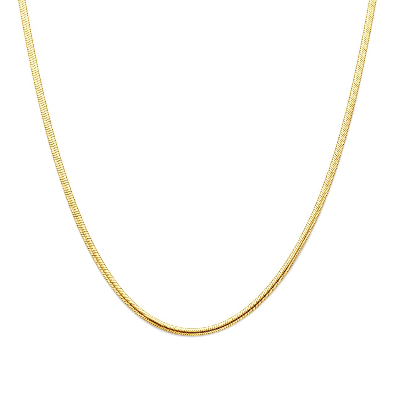 14k Geelgouden collier met een kern van 925 zilver. Het collier heeft een schakelbreedte van 3.3mm en een draaglengte van 45cm. Uitgevoerd met karabijnsluiting.