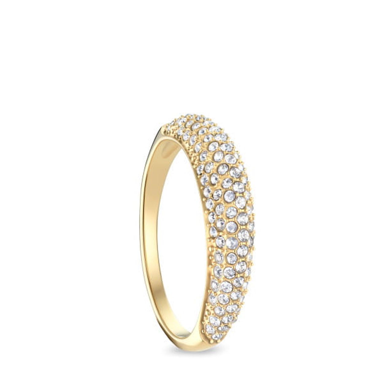 vergulde bering ring met zirkonia