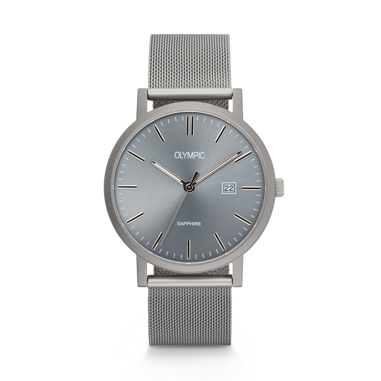 Olympic OL26HTS002 Titanium Horloge 40mm 
Dit unieke Olympic horloge met artikelnummer: OL26HTS002 is een herenhorloge met een classic sportieve uitstraling. Het horloge heeft een ronde titanium kast met een grijze wijzerplaat met een datum. Aan de kast zit een stalen milanese band met een druksluiting. Het horloge heeft een saffierglas, een doorsnee van 40mm en is 5ATM.

Het merk:
Een mooi horloge hoeft niet duur te zijn! Het Nederlandse horlogemerk Olympic levert stoere chronografen, slimline series, digitale uurwerken en elegante dameshorloges. De prijs-kwaliteitverhouding staat bij Olympic hoog in het vaandel met prijzen die uiteenlopen van &euro; 34,95 tot en met &euro; 169,00.

100% Nederlands ontwerp, waterdicht en standaard 3 jaar fabrieksgarantie.

Specificaties:
- Ronde kast &Oslash; 40mm
- Titanium horlogekast
- Grijze wijzerplaat
- Stalen milanese band
- 5ATM 
- Standaard 3 jaar fabrieksgarantie
- Saffierglas