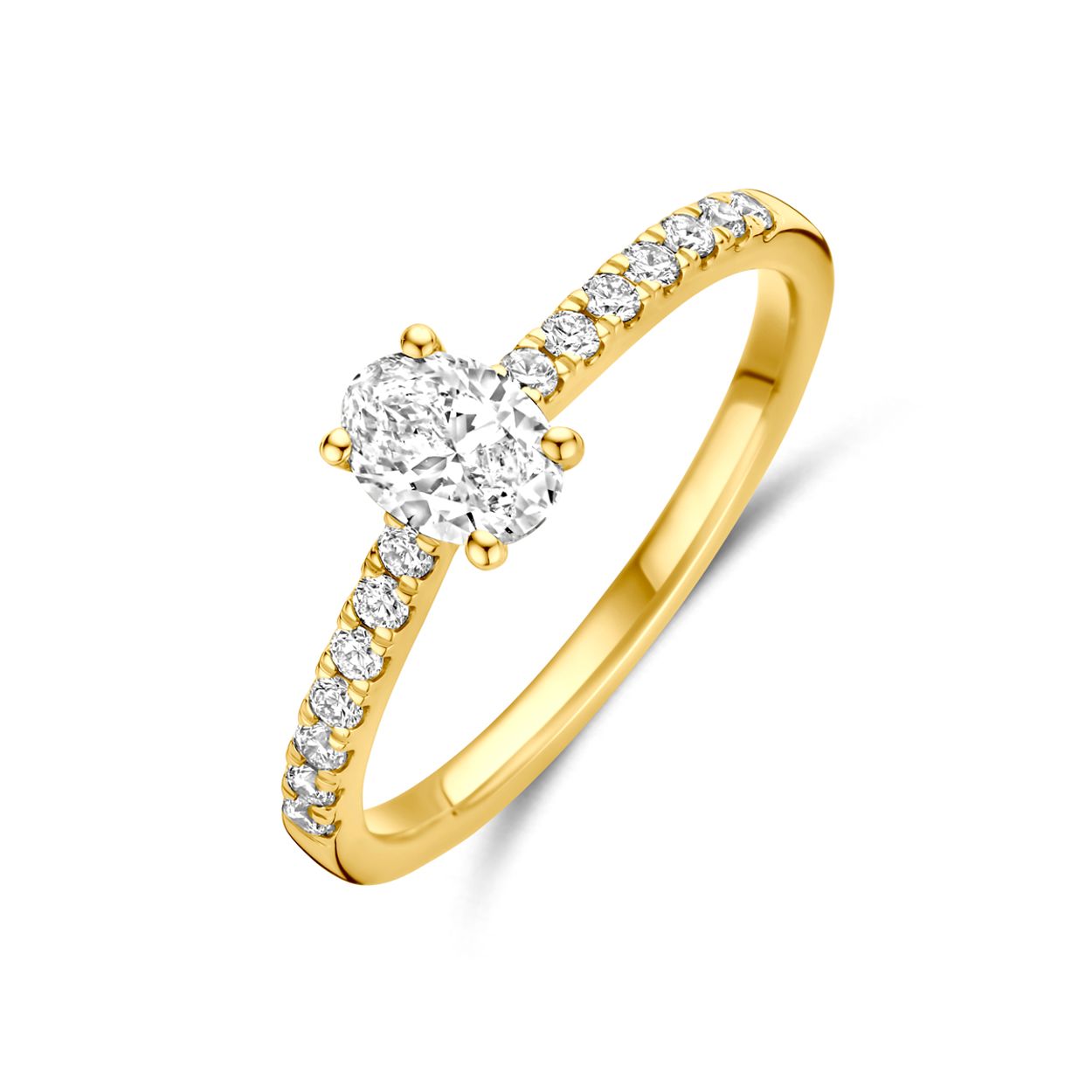 Ring lab grown diamant 0.58ct g vs