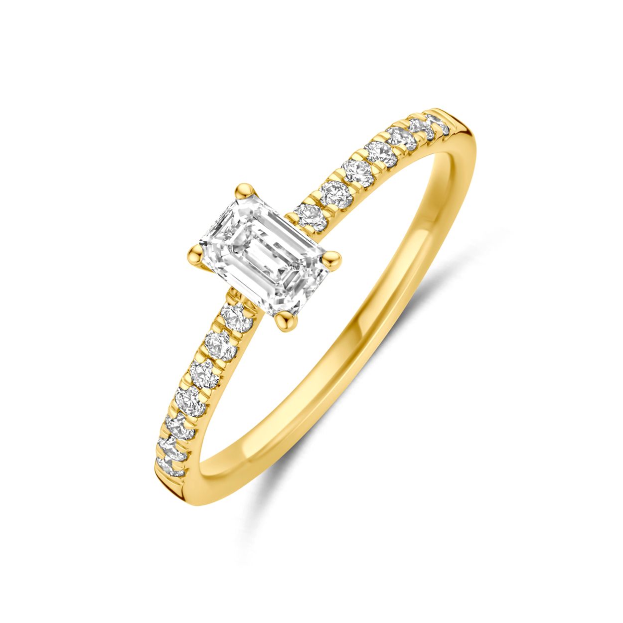 Ring lab grown diamant 0.58ct g vs