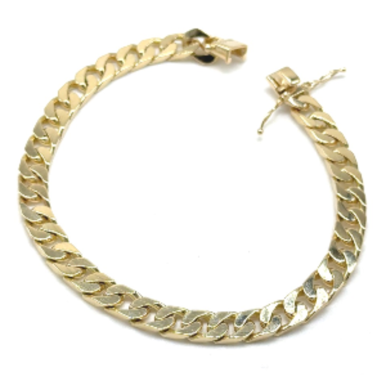 massief 14k gouden heren armband ''cuban link'' schakel. ca 24.9 gram/ 6.5 mm breed /21cm