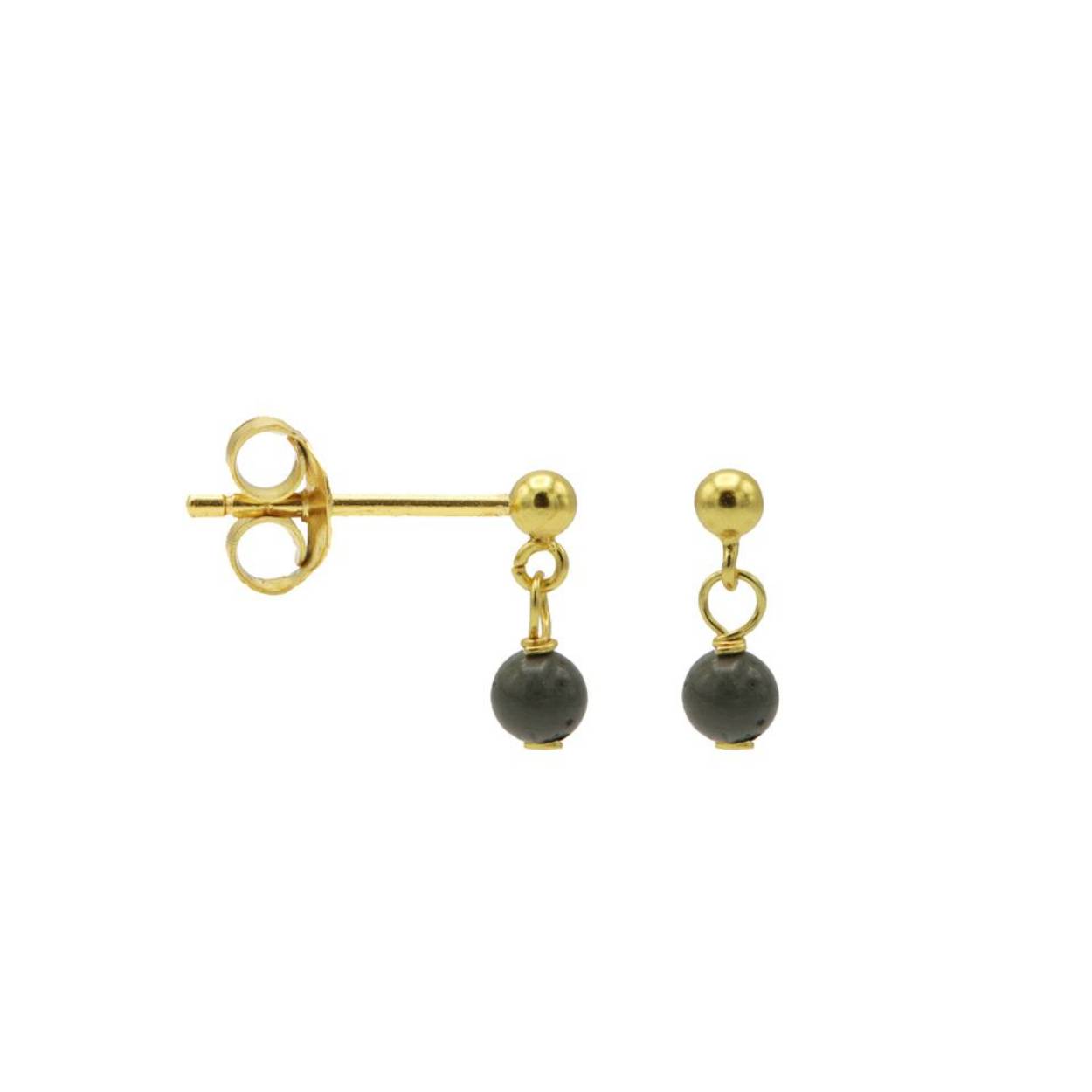 Hanging Symbols Dot Grey Stone Goldplated 