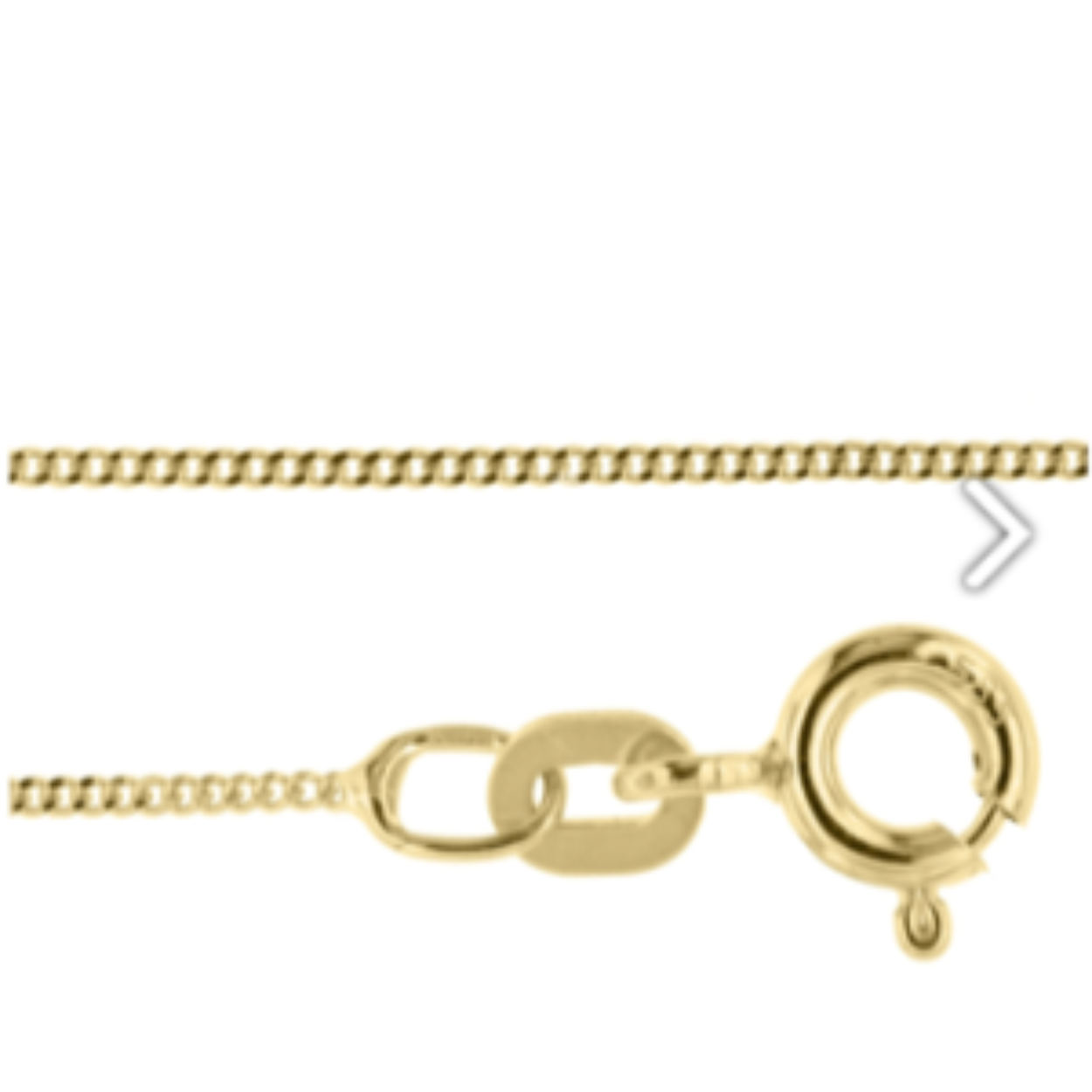 Gourmet colliers 50 cm geelgoud 1,10 - 2,70 mm