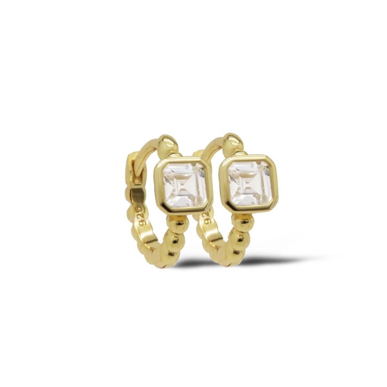Karma Plain Hinged Hoops FEM Goldplated 12MM