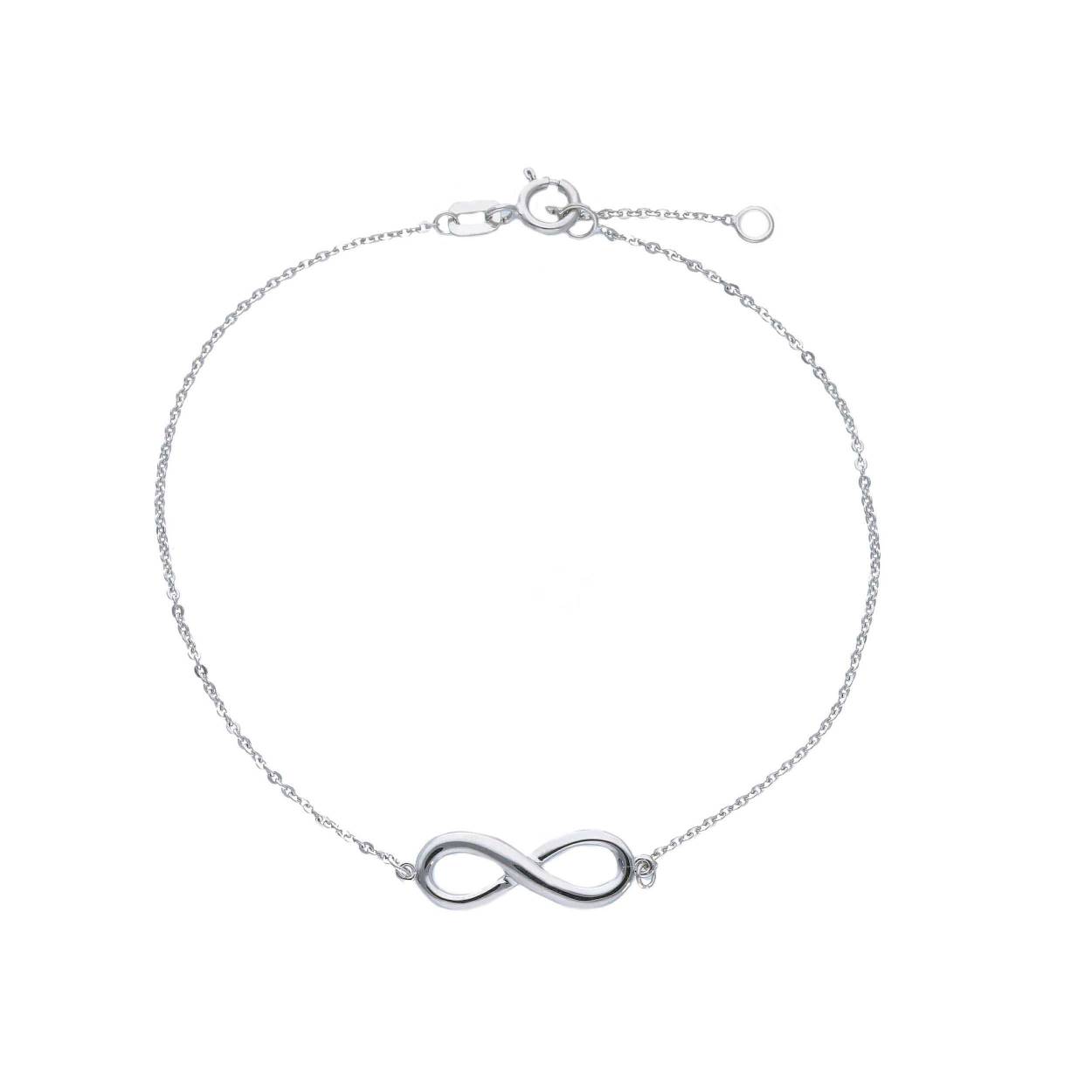 BRACELET OR BALNC 18K ,W 18cm