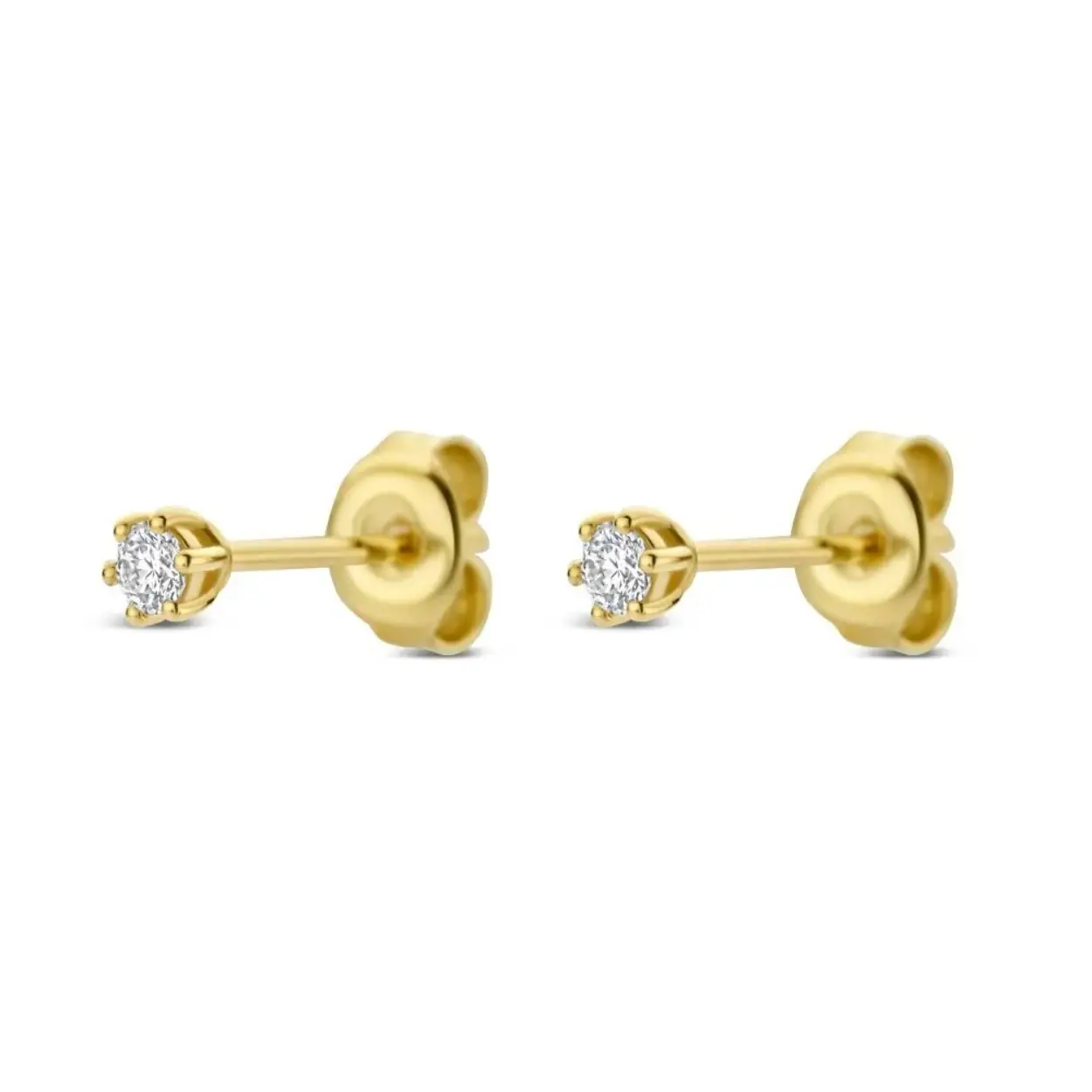 SWING JEWELS EARRING 14K YELLOW GOLD WITH DIAMOND 0,104CT