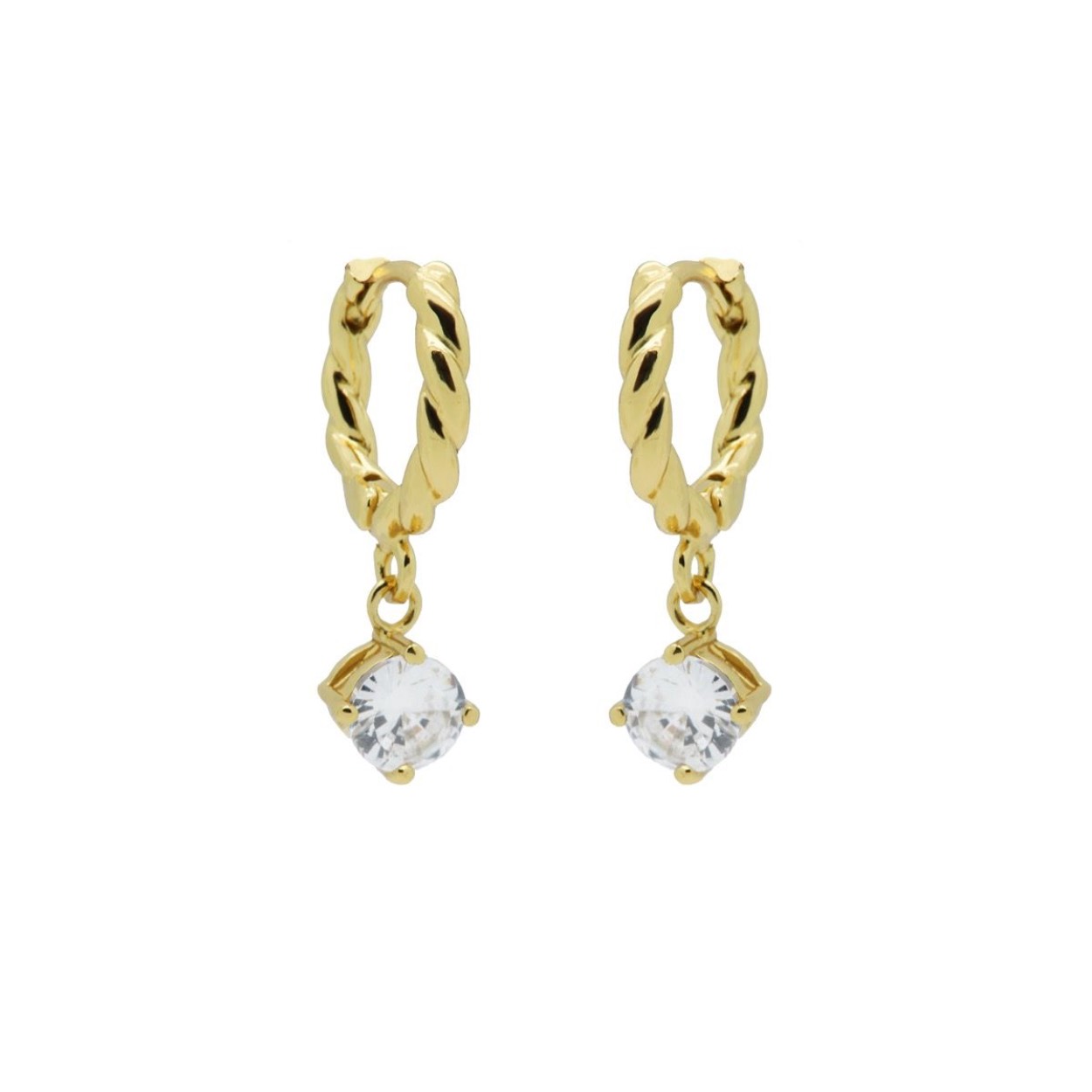 M3256GP Karma oorringen | zilver verguld | zirkonia