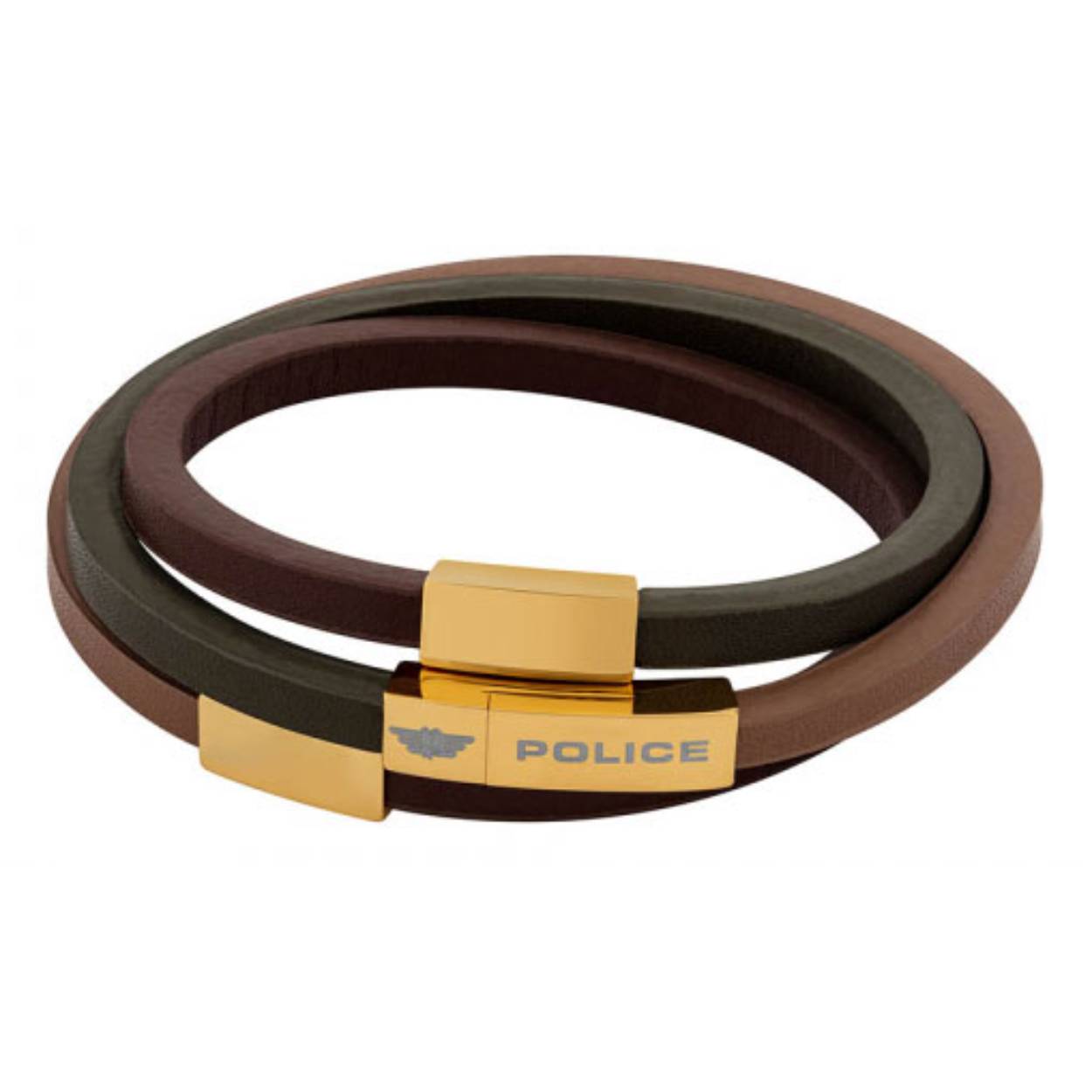 Driedubbele armband in leer