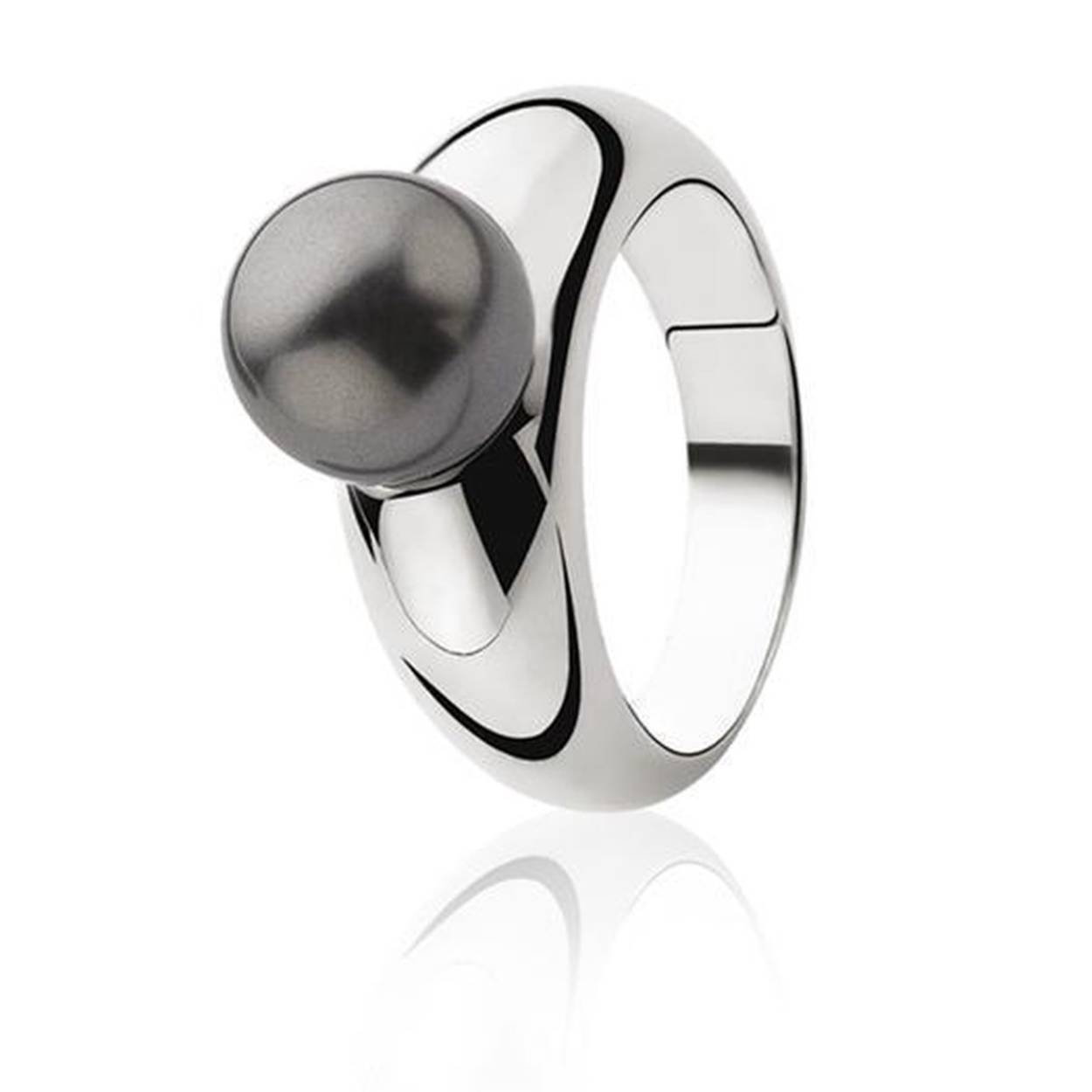 Zinzi zilveren swarovski parel grijs mt.54 ZIR456
