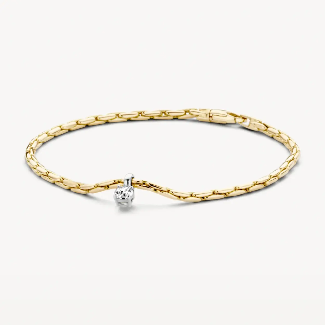 Blush Armband 2156BZI -  Geel en Wit Goud (14Krt.) met Zirconia