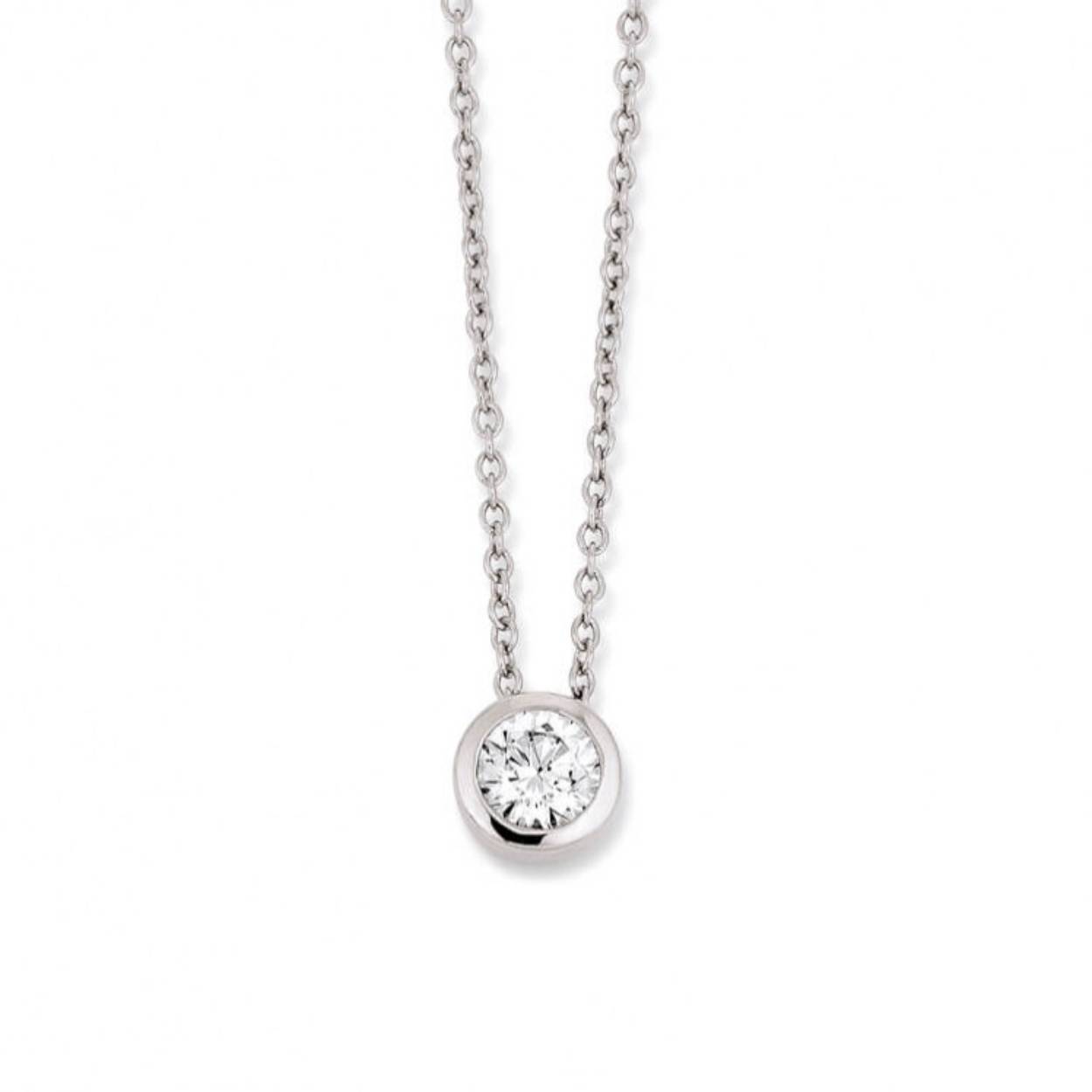 Deze collier van het merk Viventy is bezet met een mooie ronde zirkonia.