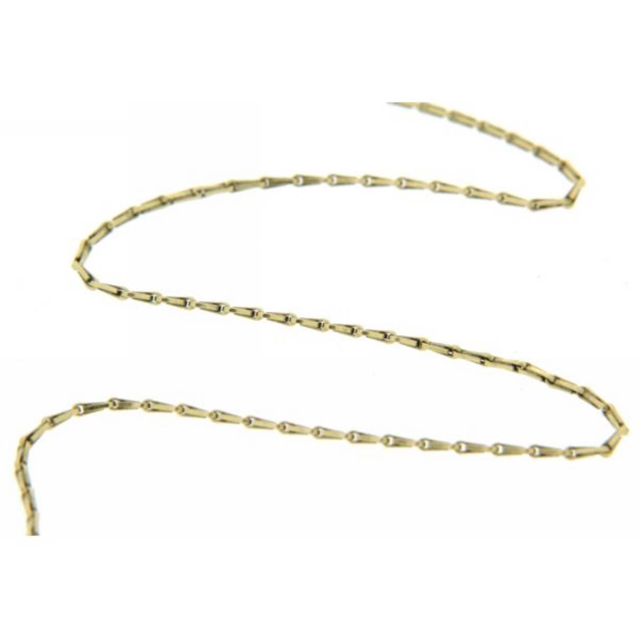 14k geelgoud haverkorrel collier op 45 cm lengte