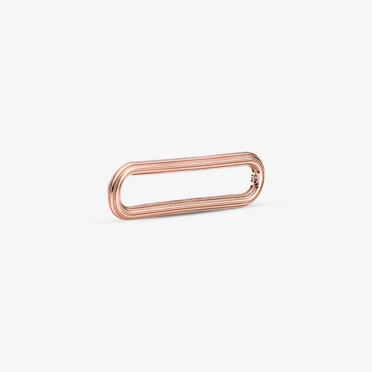 Met deze met 14k ros&eacute;goud vergulde Pandora ME Stylingschakel kun je je styling n&oacute;g persoonlijker maken. Dit veelzijdige sieraad is over het hele oppervlak afgewerkt met gegroefde lijnen. De schakel kan tussen stylingconnectors worden geplaatst, zodat je verschillende metalen kunt mixen aan je schakelarmband, -halsketting of -oorring. De mogelijkheden zijn eindeloos! Heb je je ideale look gevonden? Remix dan je Pandora ME Stylingschakel met medaillons die laten zien wie je bent