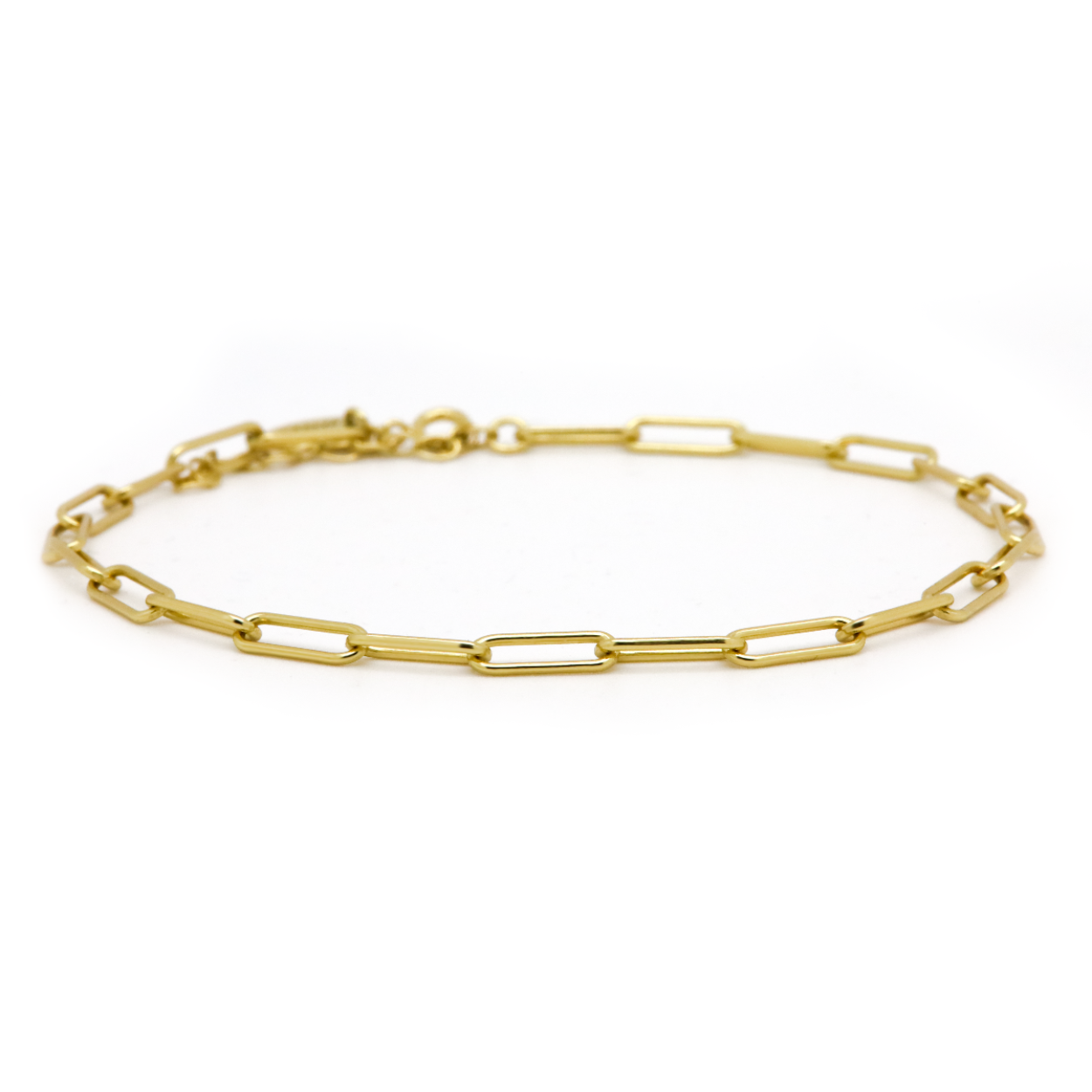 zilveren Karma enkelbandje, Anklet Chain Goldplated