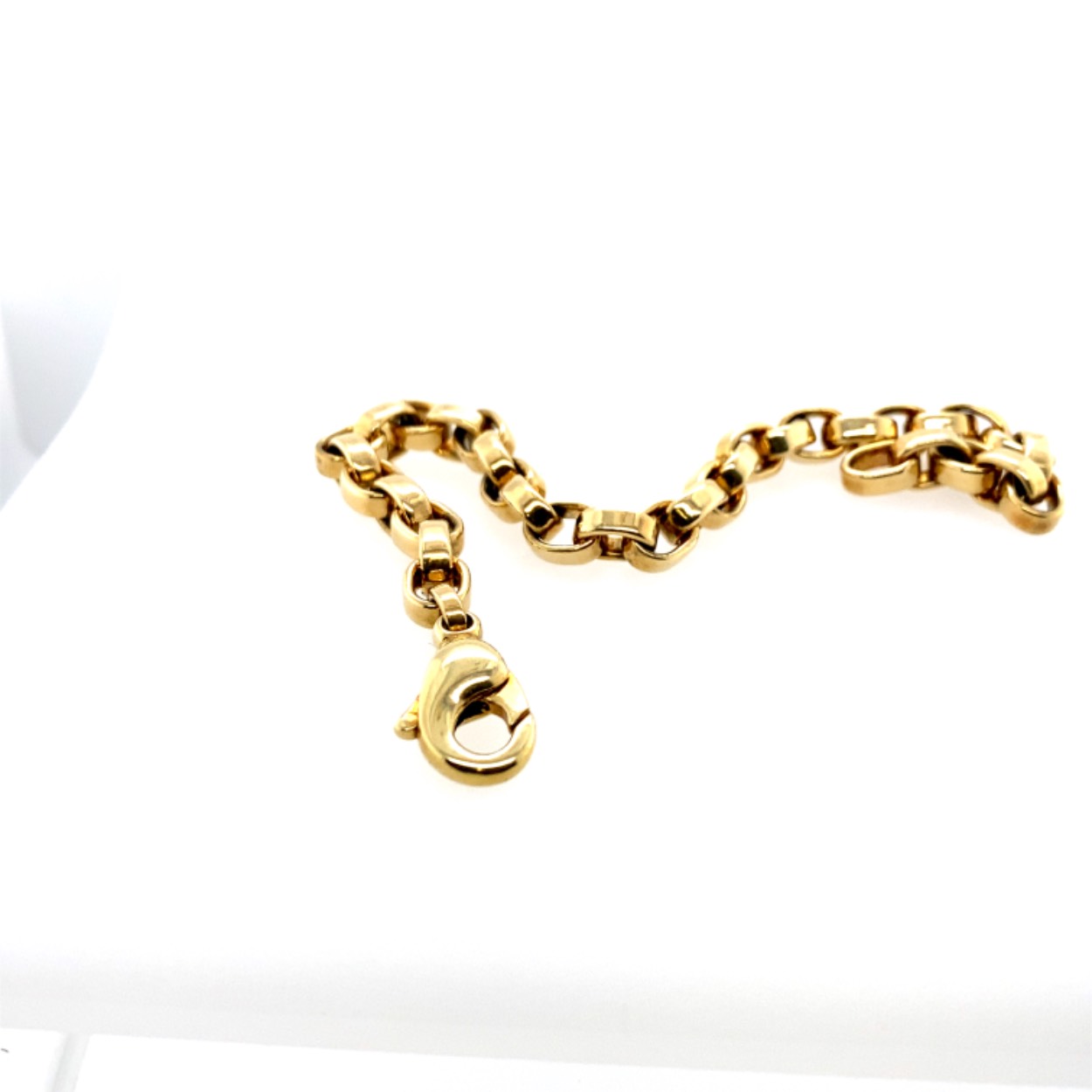 Massief geelgouden monzario armband 
