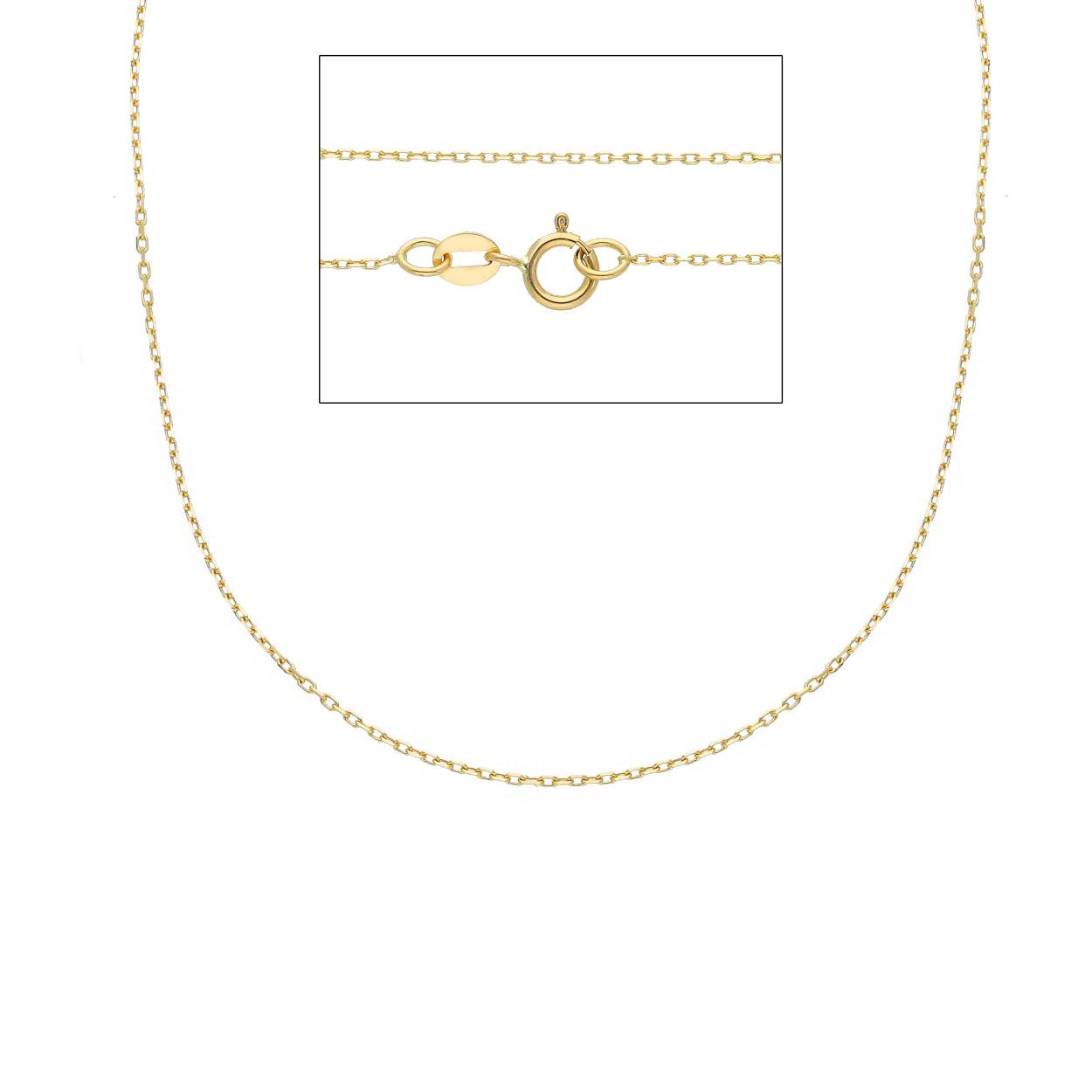 18  karaat geel gouden ketting 45cm
