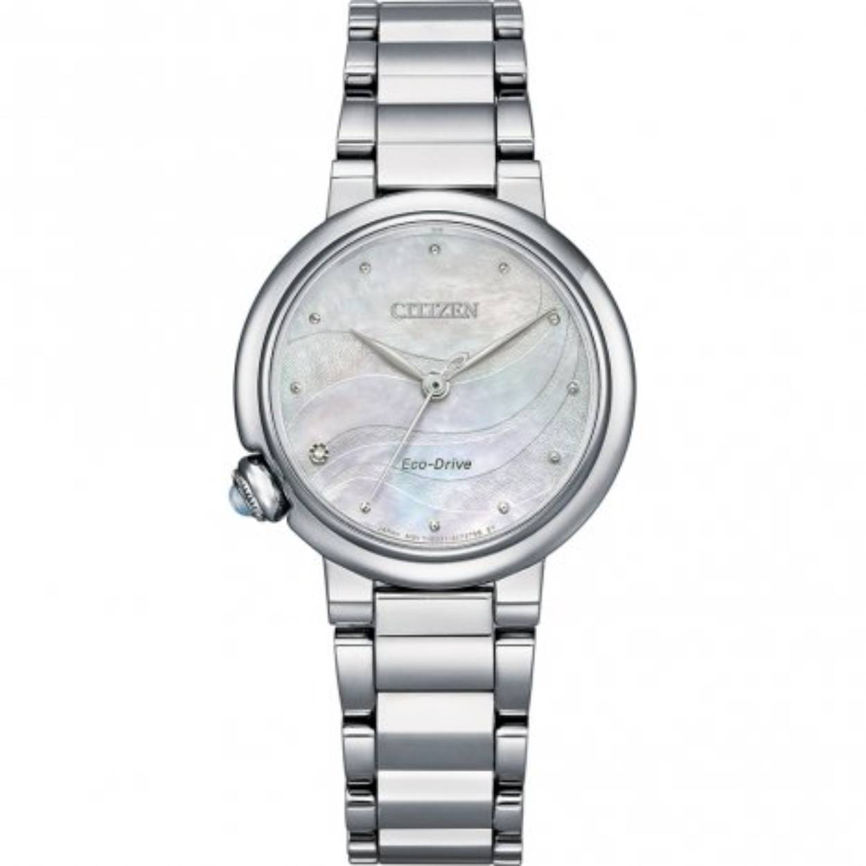Elegance staal dames brac. met saffierglas 50m WR