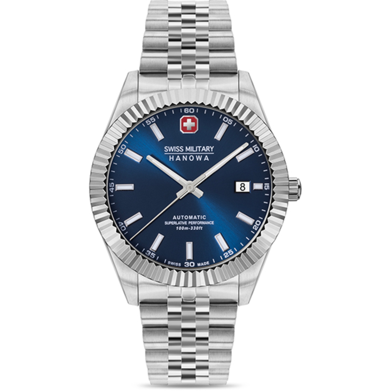 Dit is een horloge van het merk Swiss Military Hanowa gemaakt voor heren.
De specificaties zijn als volgt:
Kastmaat: 41
Waterdichtheid: 10 ATM / 100 Meter / 330 Feet